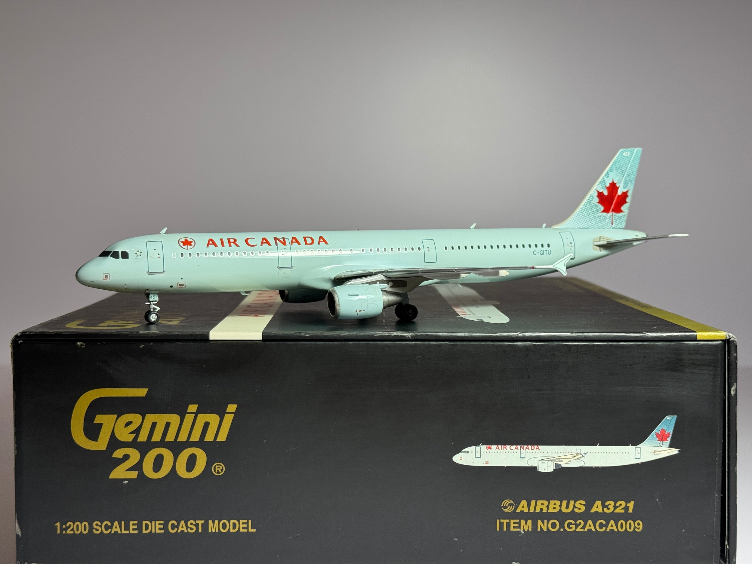 Gemini Jets 1:200 Air Canada Airbus A321-200 C-GITU Mint Green G2ACA009