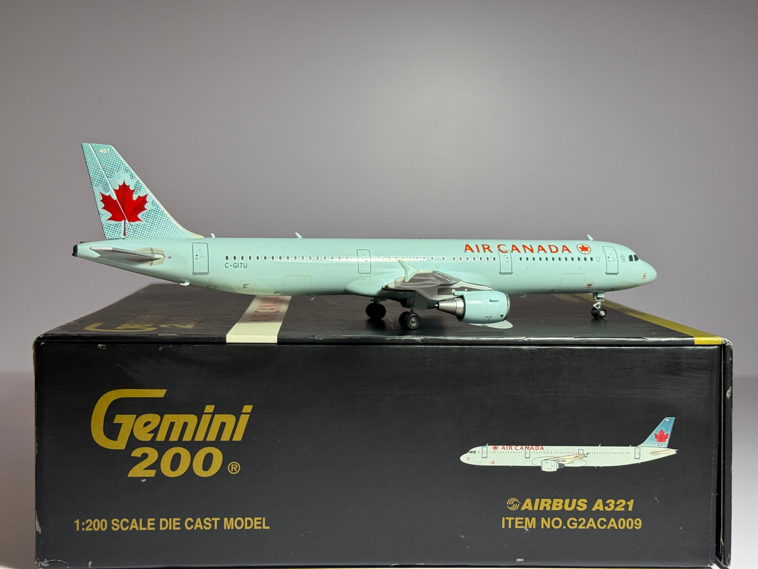 Gemini Jets 1:200 Air Canada Airbus A321-200 C-GITU Mint Green G2ACA009
