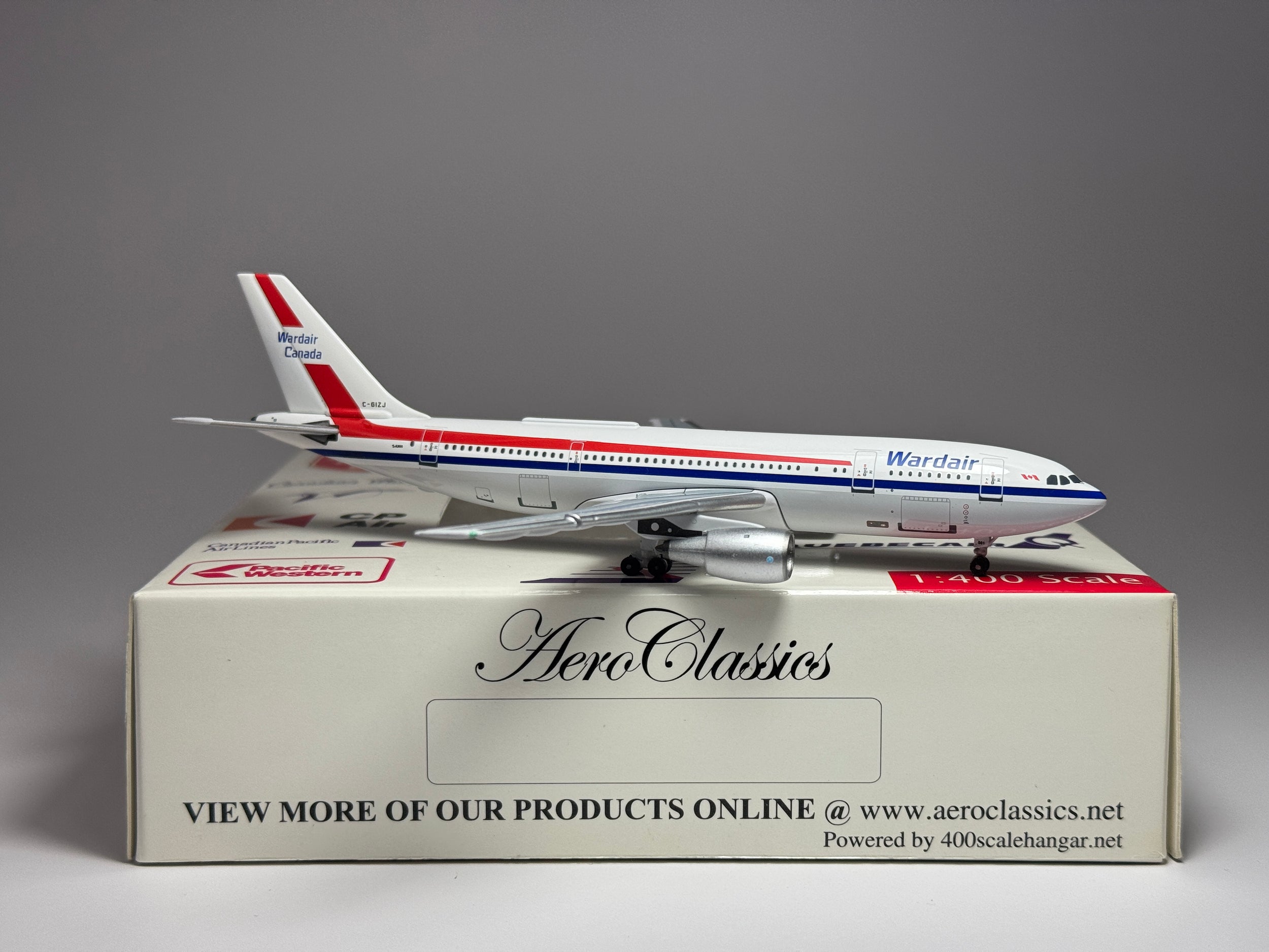 Aeroclassics 1:400 Wardair Canada Airbus A300-600 C-GIZJ ACCGIZJ