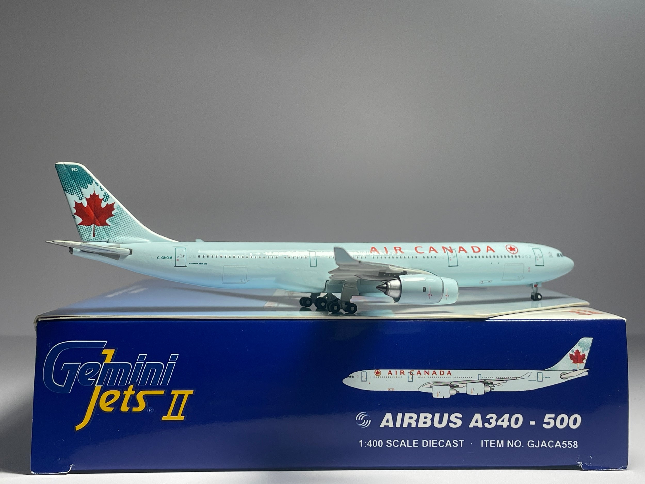Gemini Jets 1:400 Air Canada Airbus A340-500 C-GKOM Mint Green GJACA558