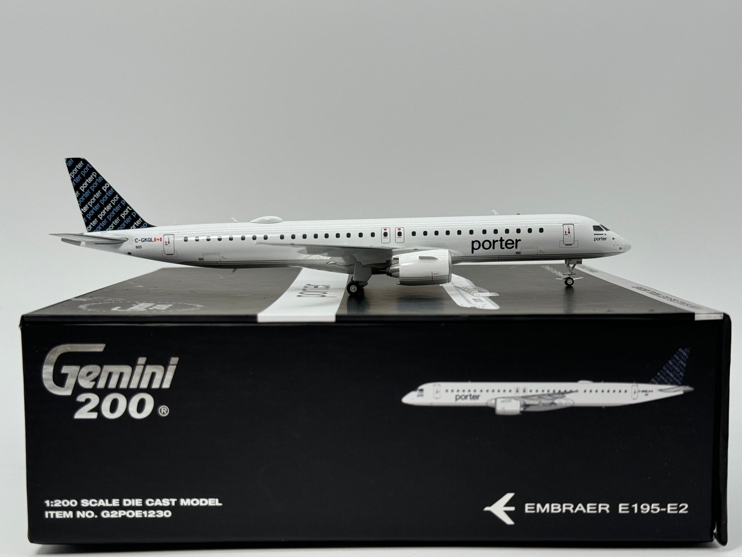 Gemini Jets 1:200 Porter Embraer E195-E2 C-GKQL current scheme G2POE1230