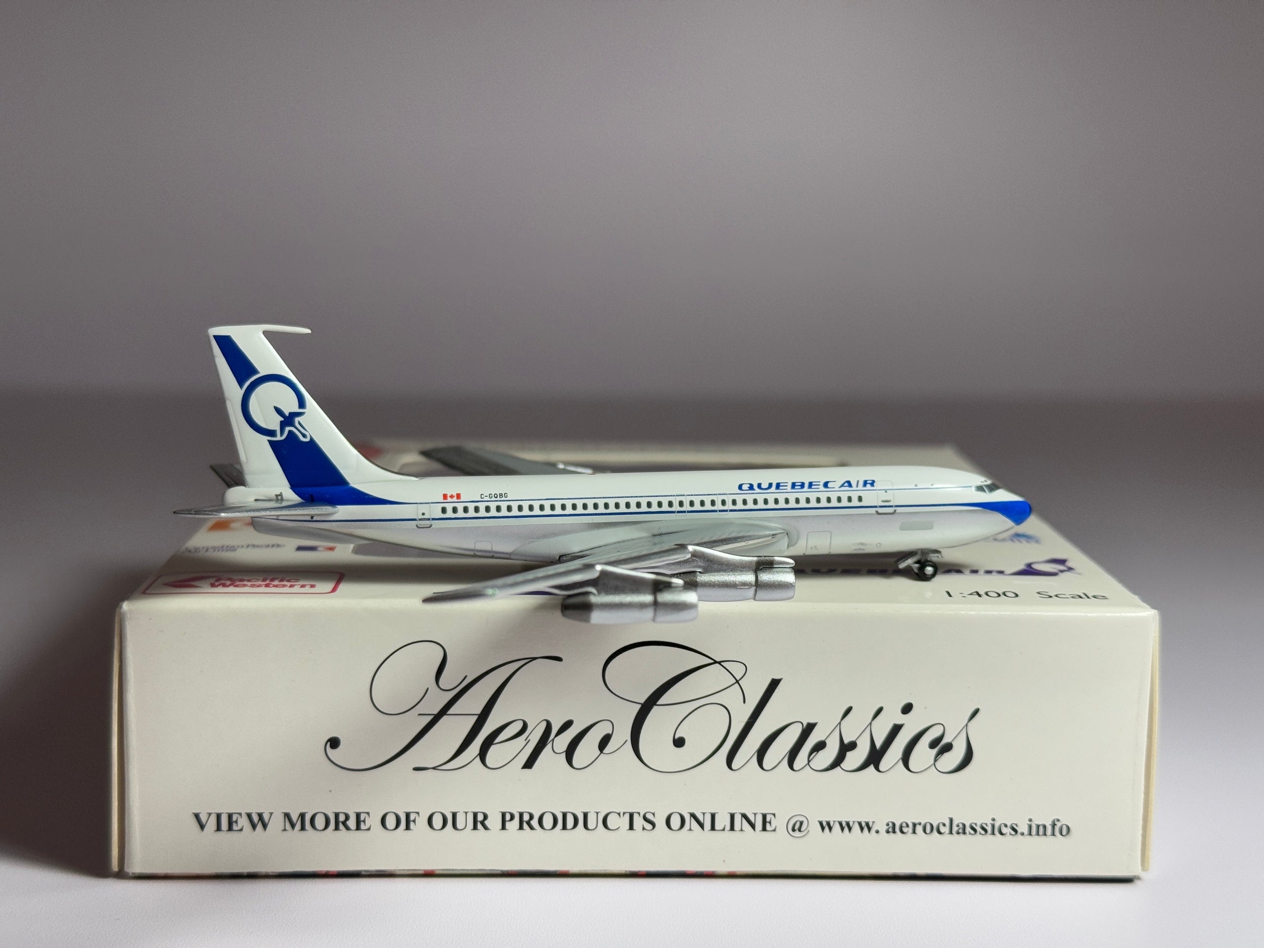 Aeroclassics 1:400 Quebecair Boeing 707-100B C-GQBG ACCGQBG