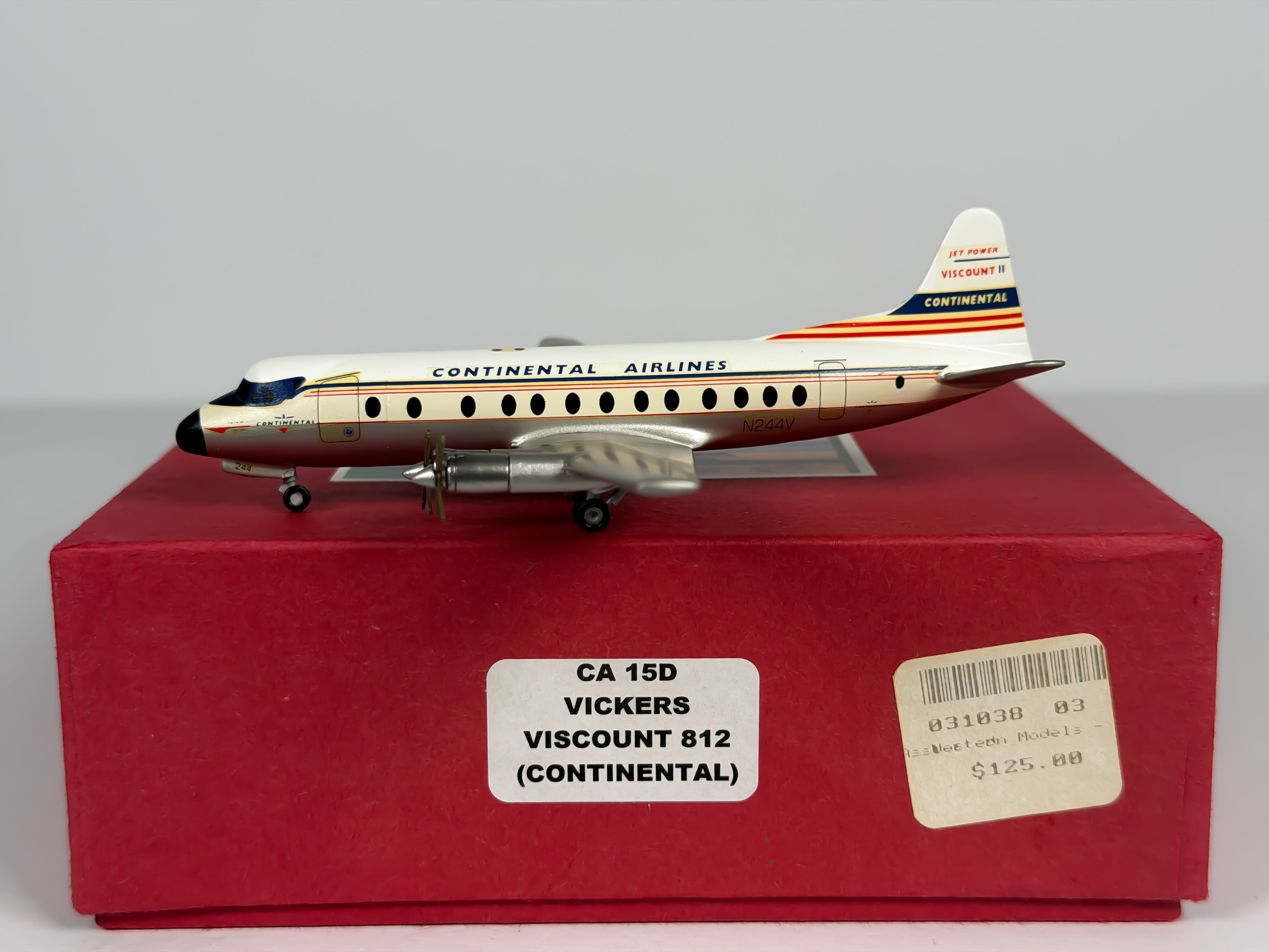 Continental Airlines Vickers Viscount 800 1:200 Western Models N244V (CA-15D)