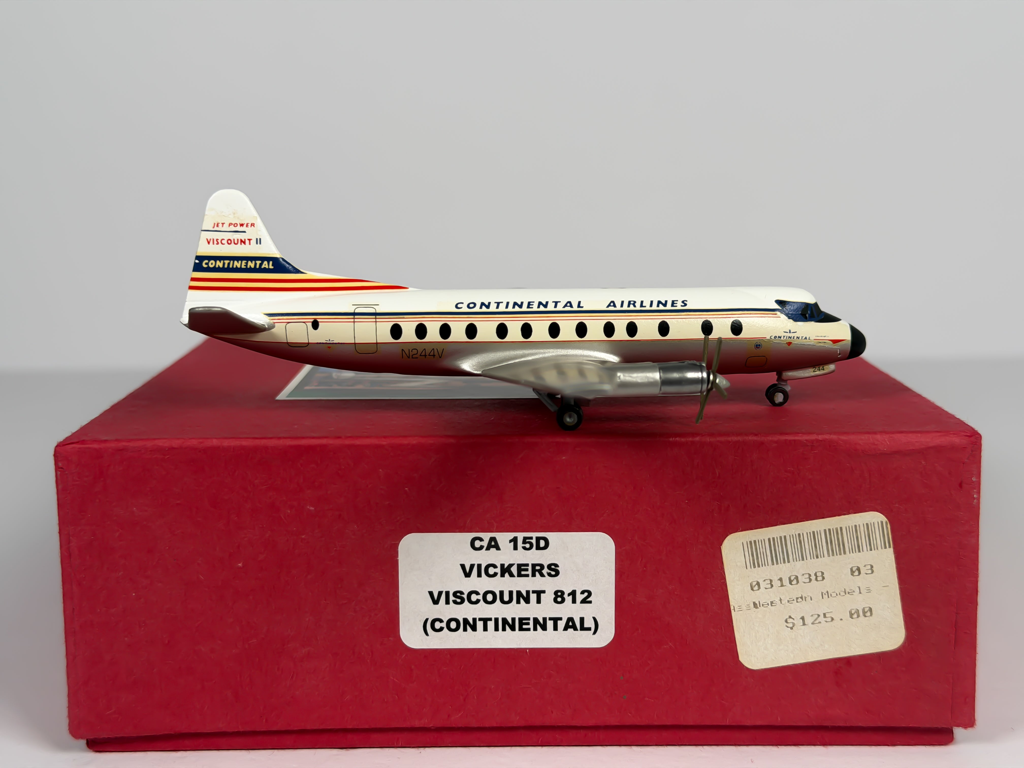 Continental Airlines Vickers Viscount 800 1:200 Western Models N244V (CA-15D)