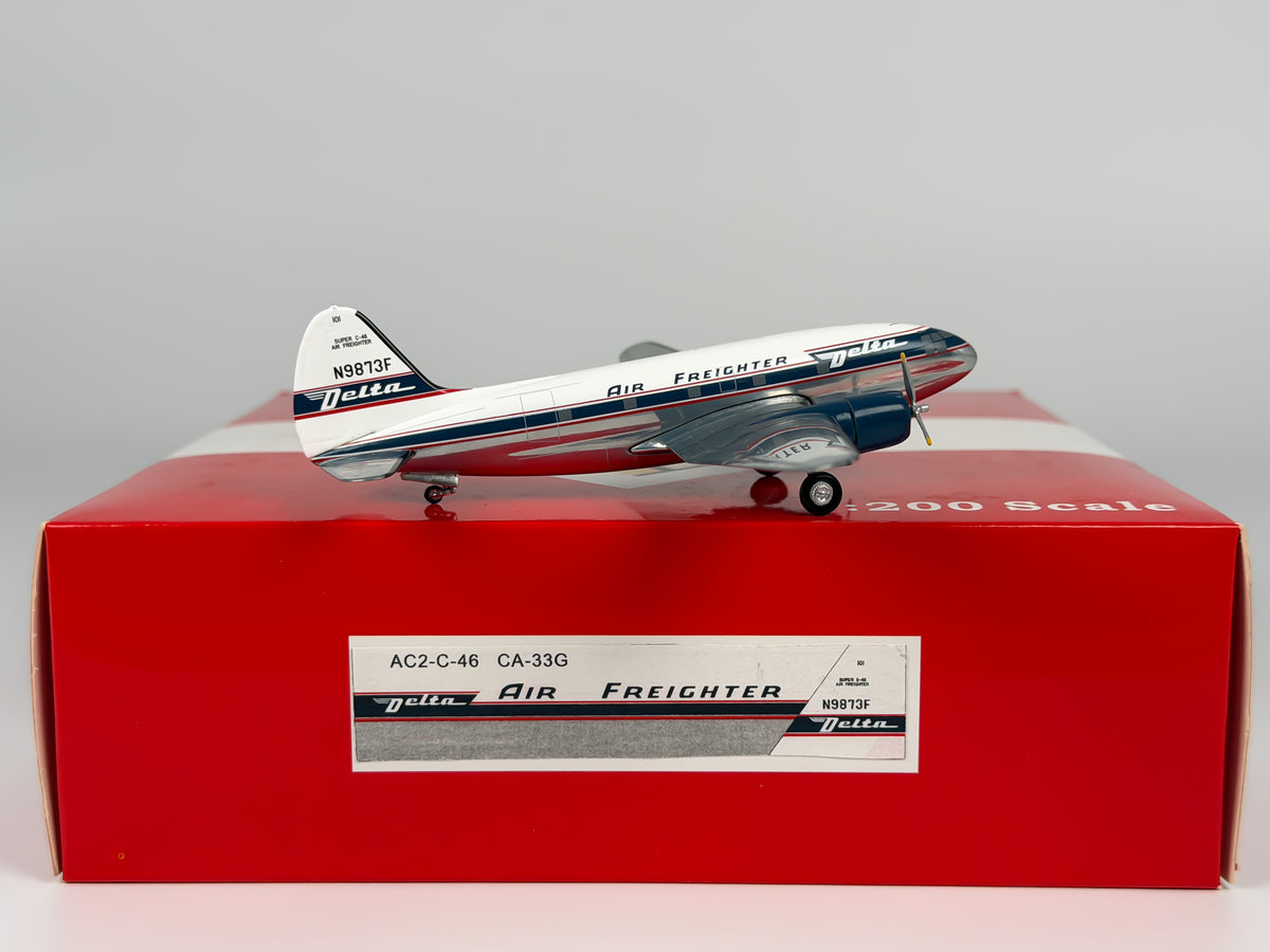 Delta Air Lines Curtiss C-46 1:200 Aeroclassics N9873F (CA-33G)