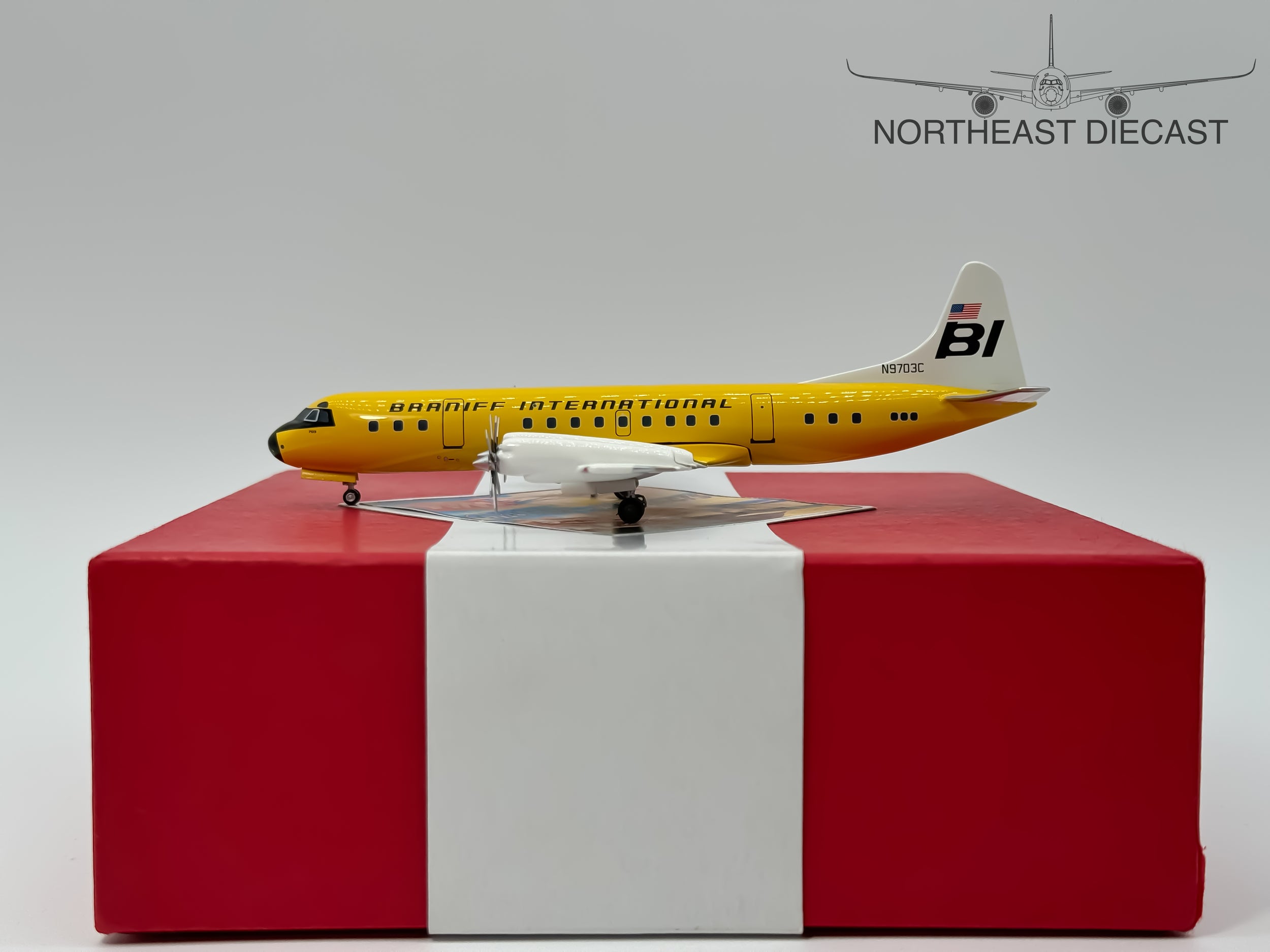 Braniff Lockheed L-188 1:200 Aeroclassics N9703C (CA9M1)