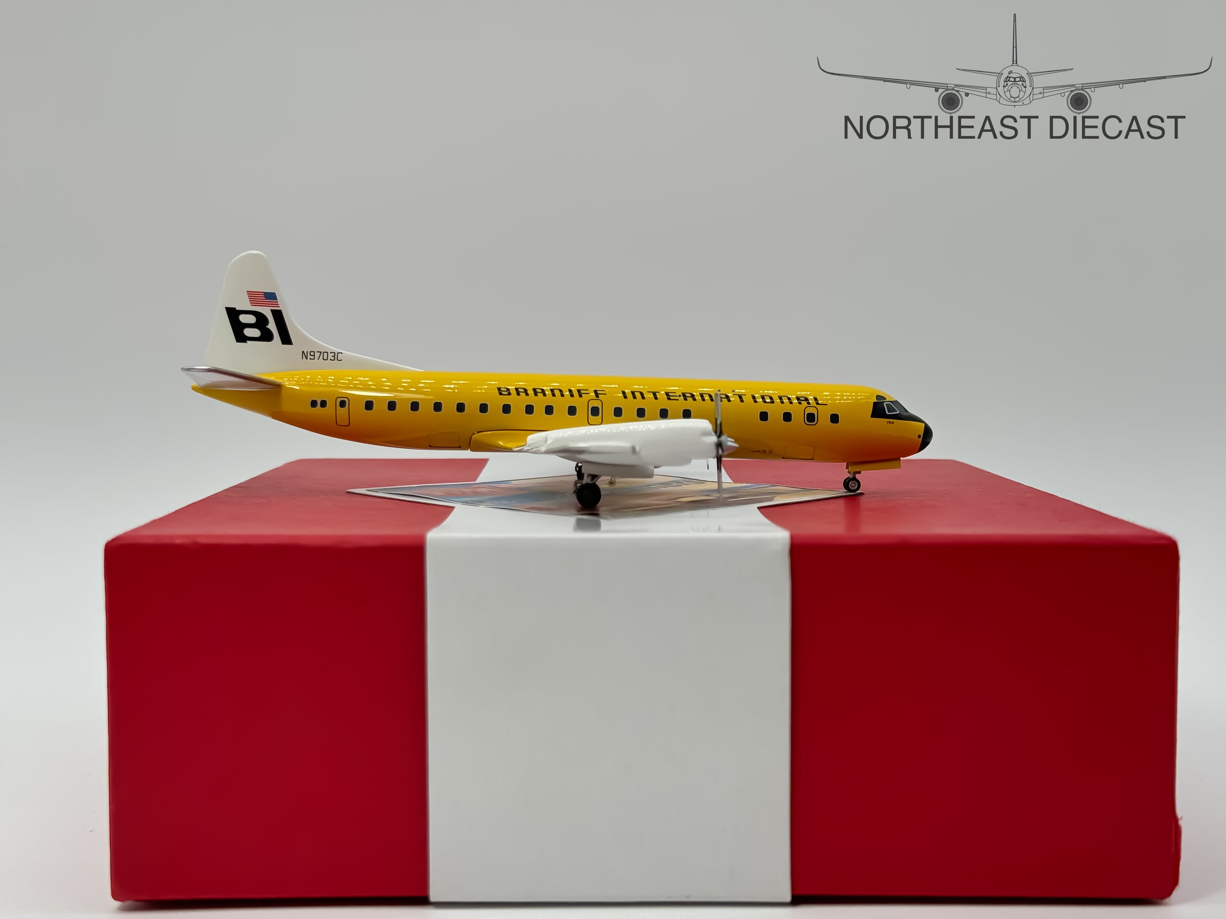 Braniff Lockheed L-188 1:200 Aeroclassics N9703C (CA9M1)
