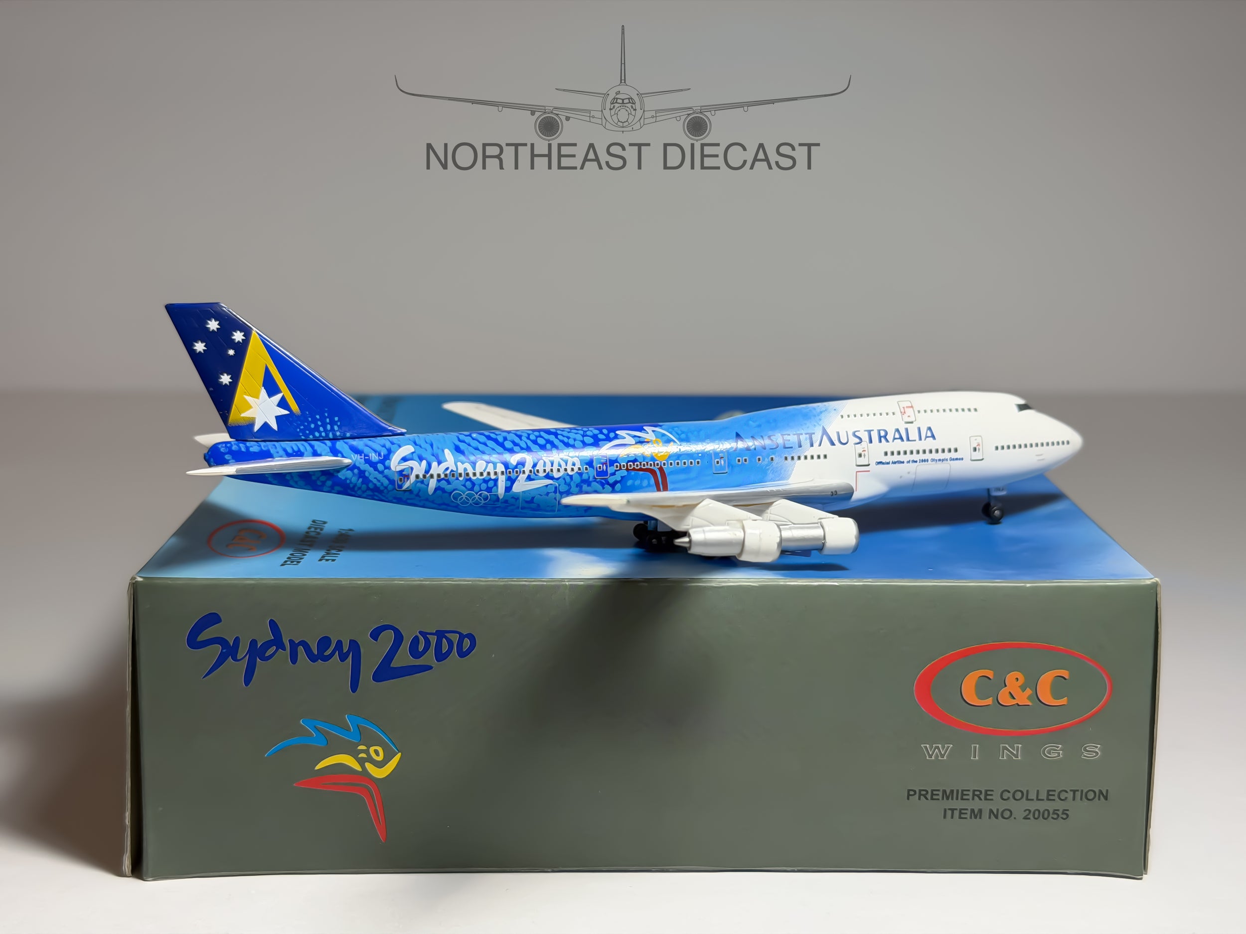 Ansett Australia Boeing 747-300 1:400 Dragon Wings VH-INJ (CCVHINJ)