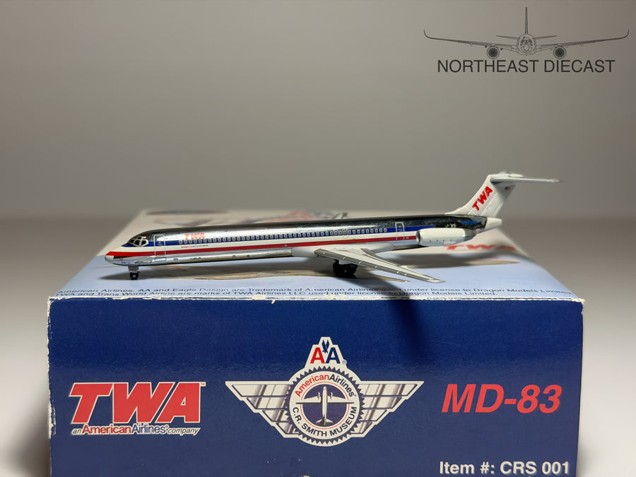 TWA Trans World Airlines McDonnell Douglas MD-83 1:400 Dragon Wings N9615W (CRS001)