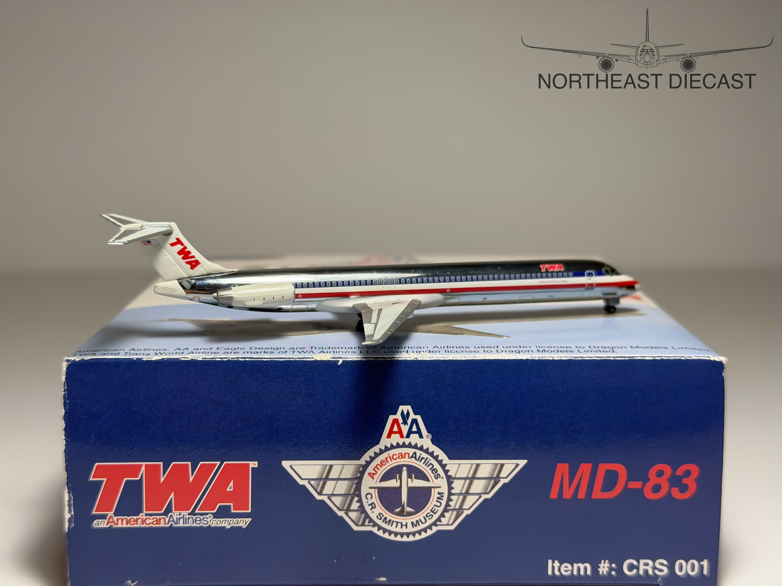 TWA Trans World Airlines McDonnell Douglas MD-83 1:400 Dragon Wings N9615W (CRS001)