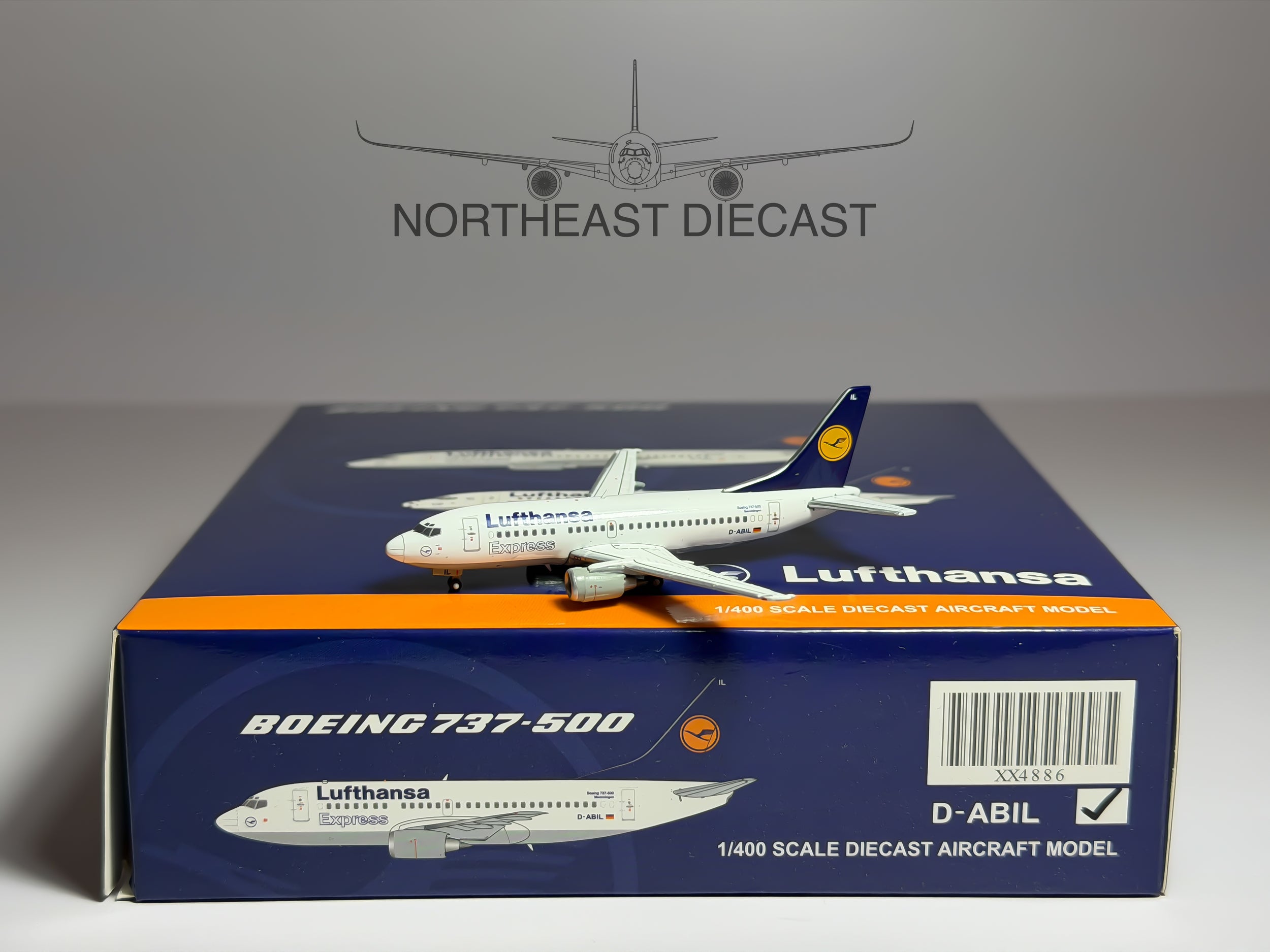 Lufthansa Express Boeing 737-500 1:400 JC Wings D-ABIL (XX4886)