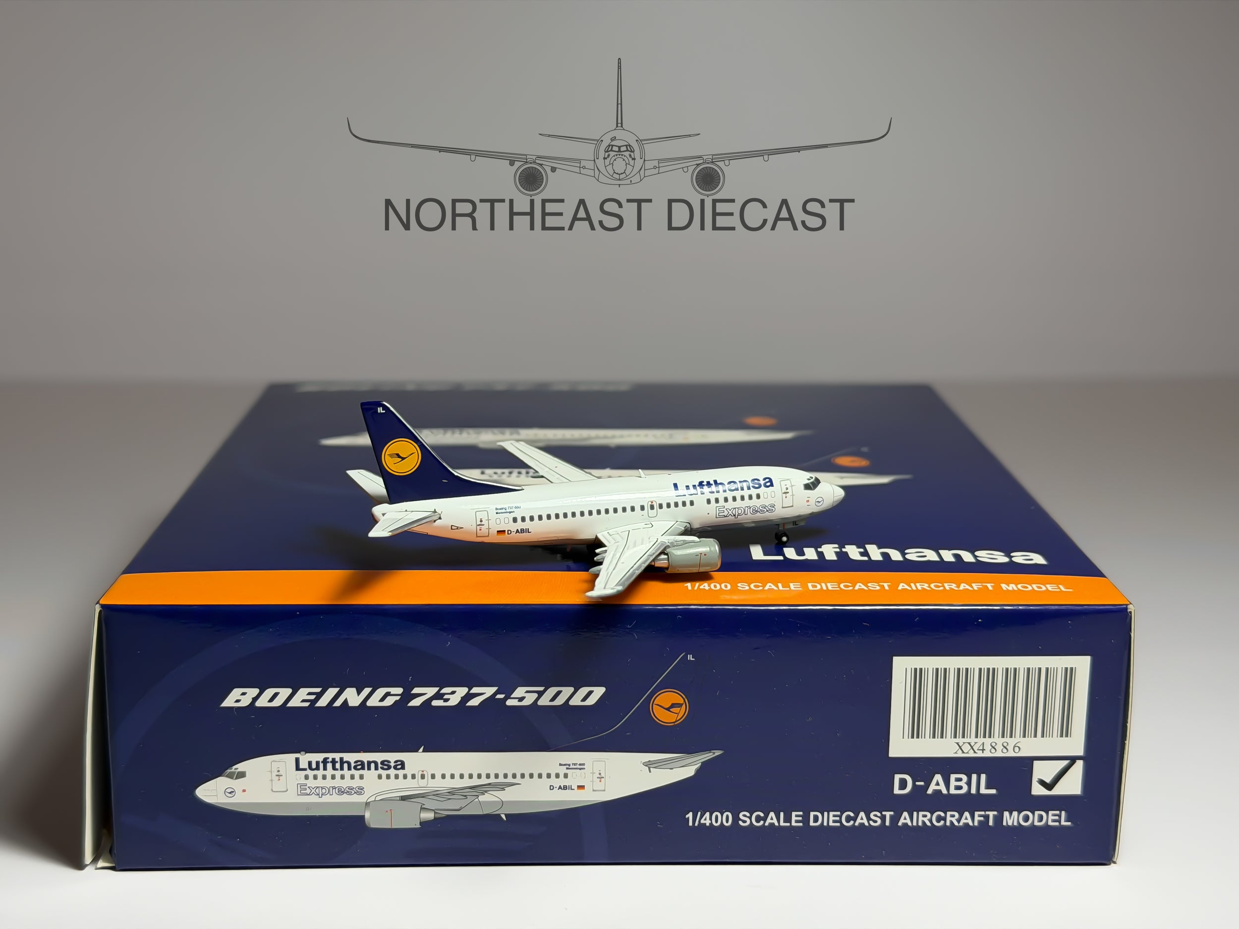 Lufthansa Express Boeing 737-500 1:400 JC Wings D-ABIL (XX4886)