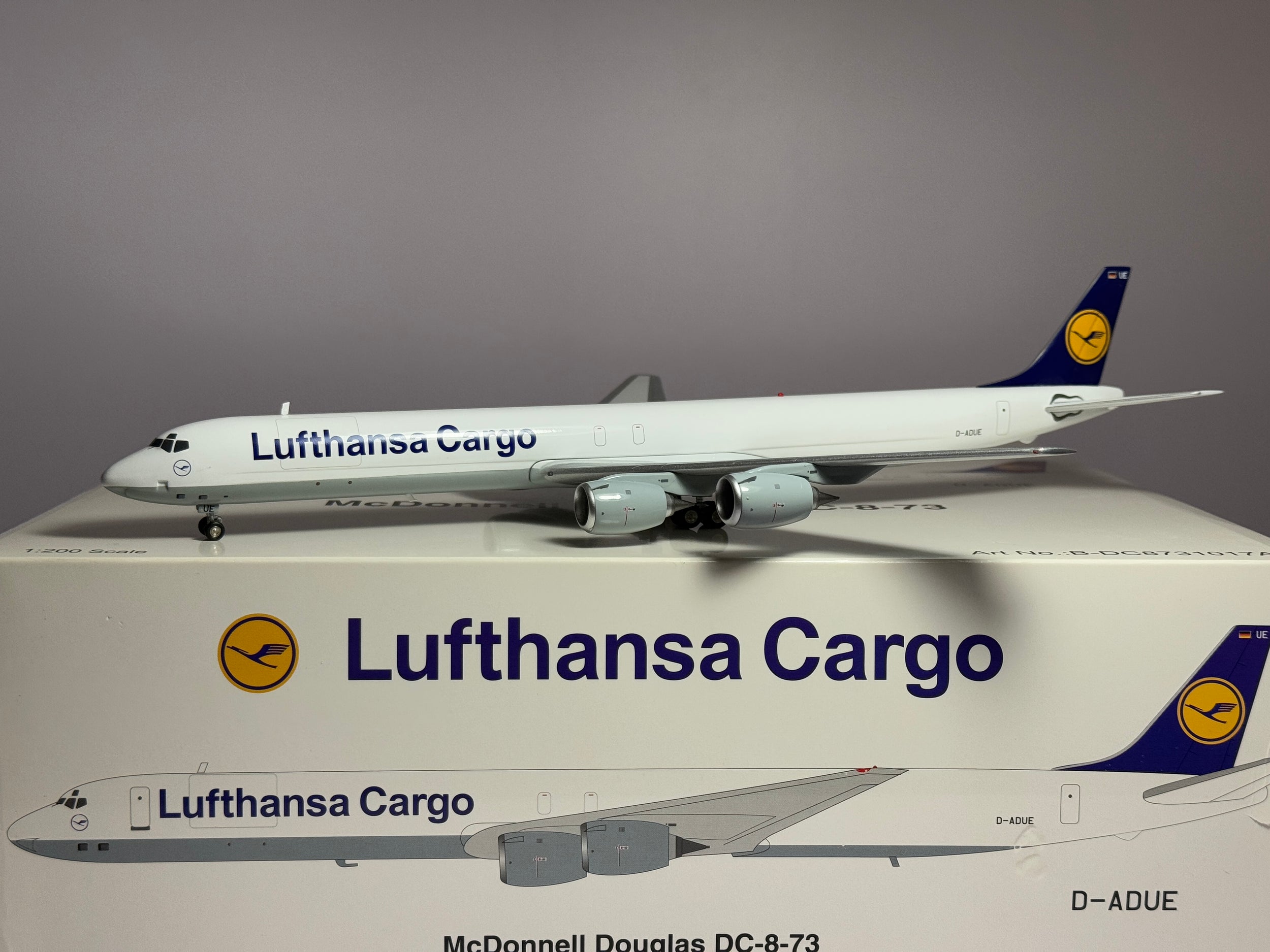 Inflight200 Lufthansa McDonnell Douglas DC-8-73 D-ADUE 1990s scheme B-DC8731017A