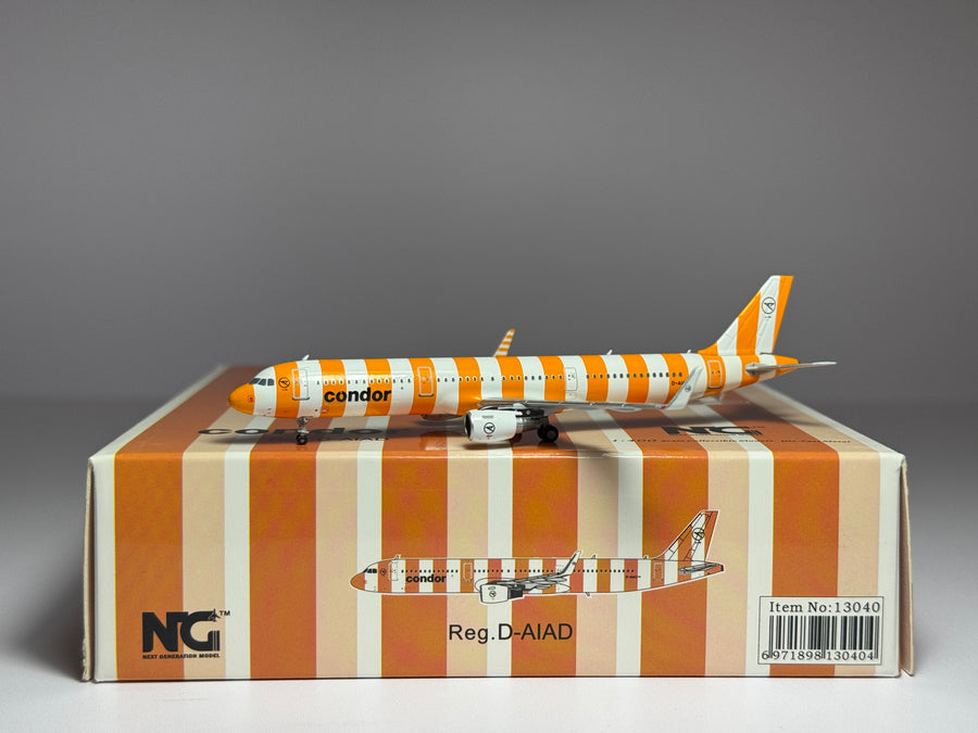NG Models 1:400 Condor Airbus A321-200 D-AIAD Orange Striped 13040