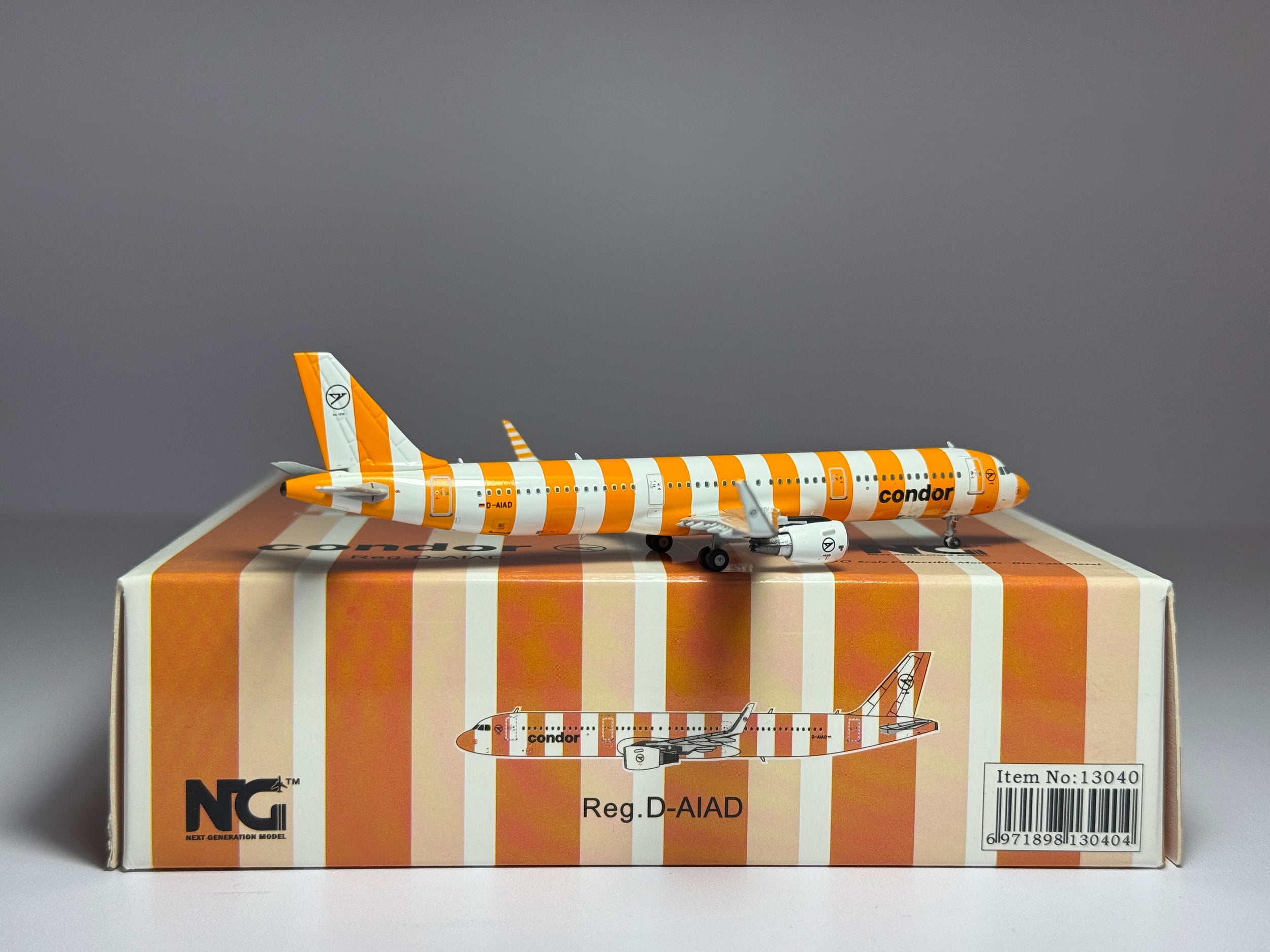 NG Models 1:400 Condor Airbus A321-200 D-AIAD Orange Striped 13040