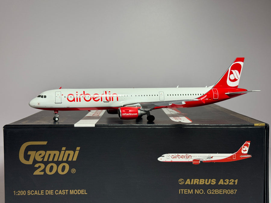 Gemini Jets 1:200 Air Berlin Airbus A321 D-ALSA 2000s colors G2BER087