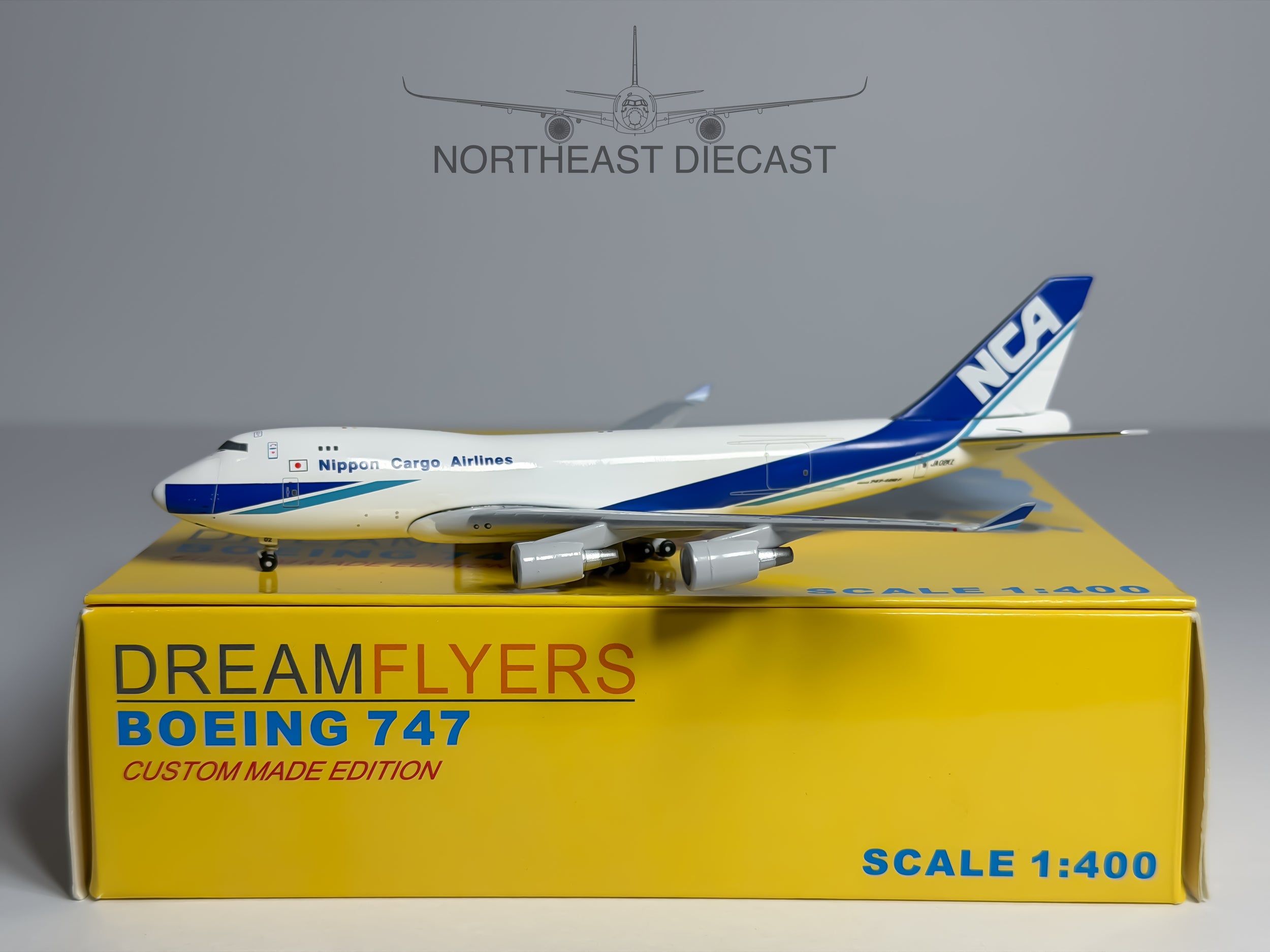 Nippon Cargo Airlines (NCA) Boeing 747-400F 1:400 Dream Flyers JA02KZ (DF400JA02KZ)