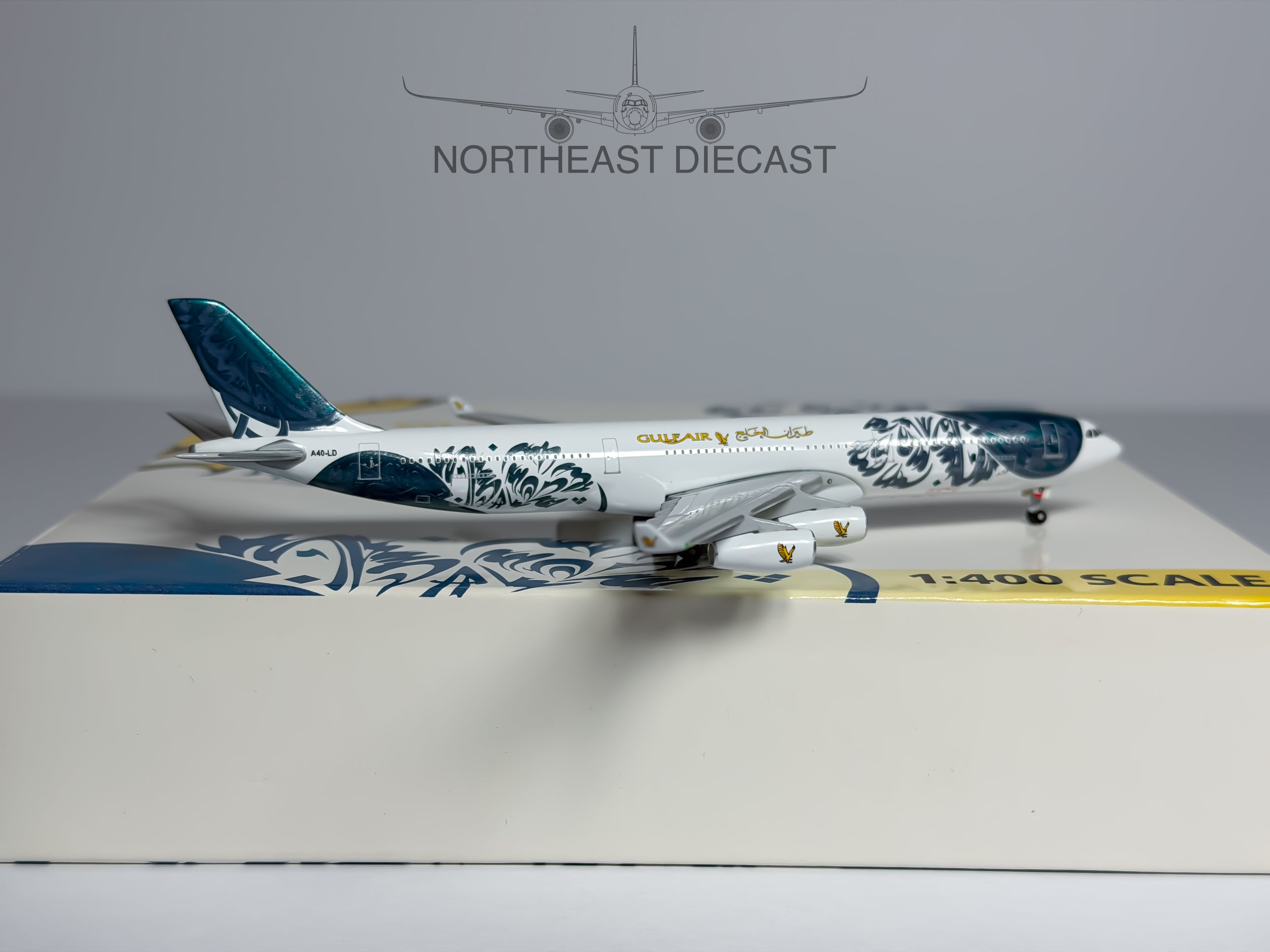 Gulf Air Airbus A340-300 1:400 Gemini Jets A4O-LD (DJGFA0052)