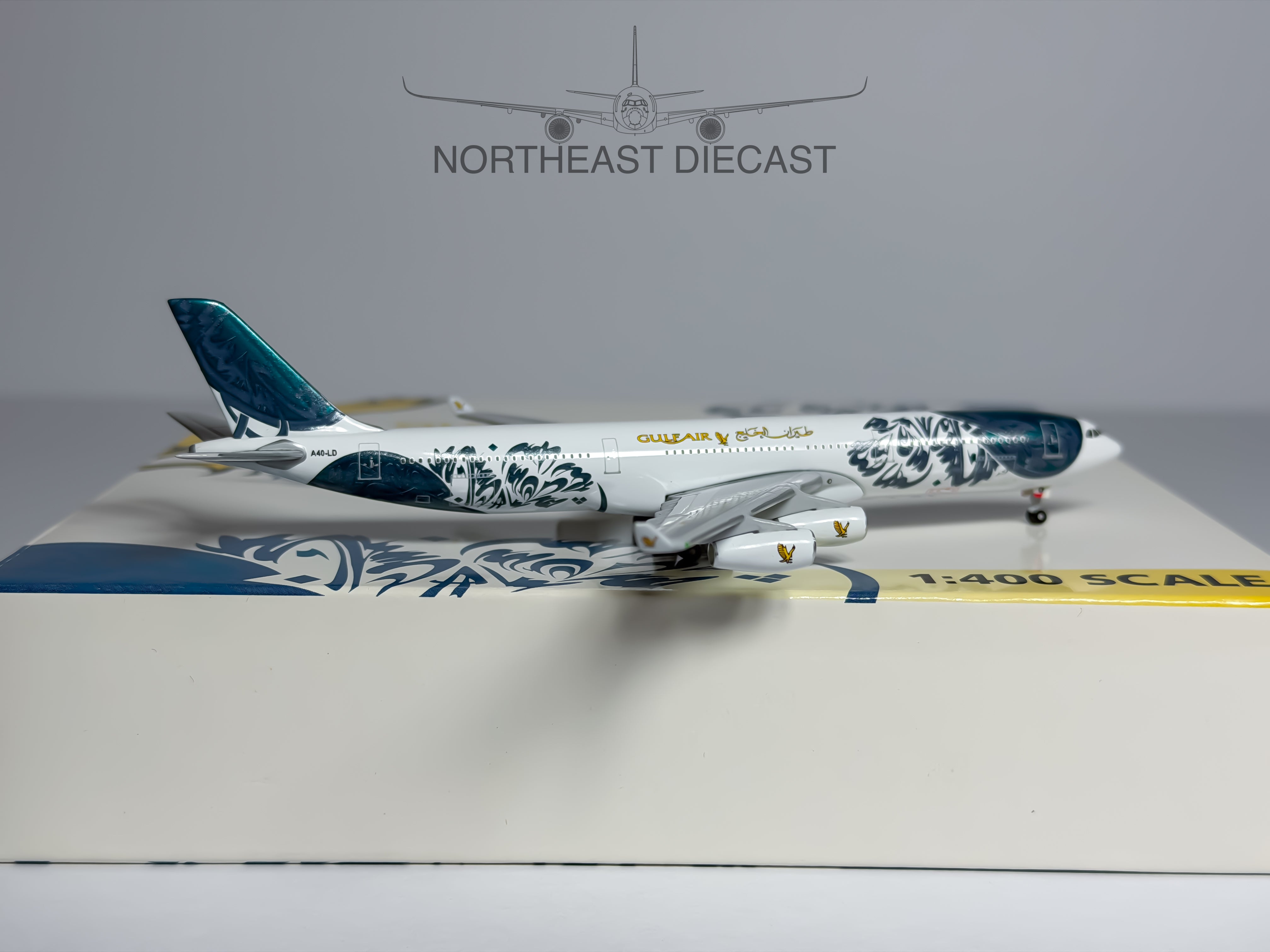 Gulf Air Airbus A340-300 1:400 Gemini Jets A4O-LD (DJGFA0052)