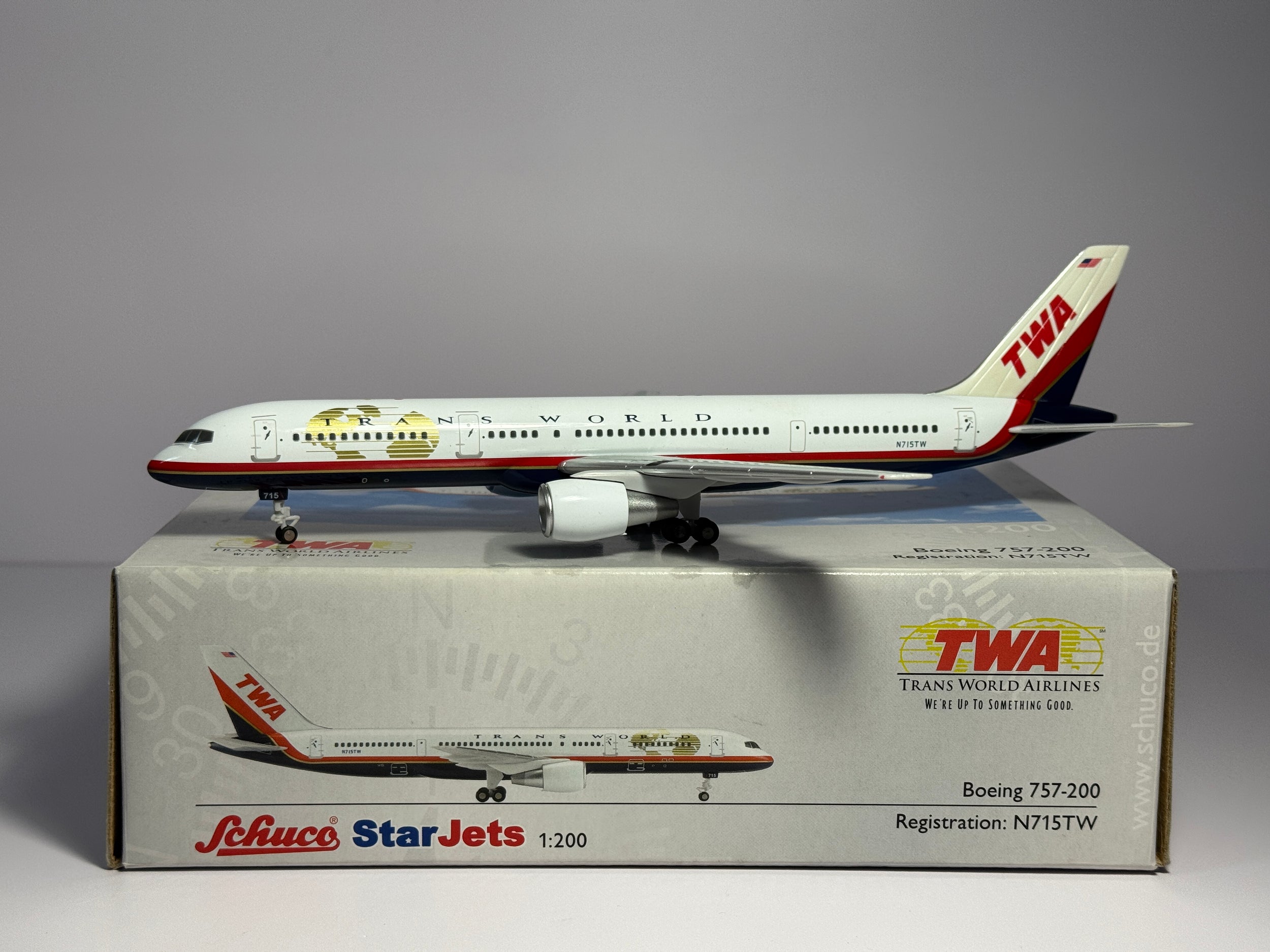 Star Jets 1:200 TWA Trans World Boeing 757-200 N715TW last scheme DJTWA021