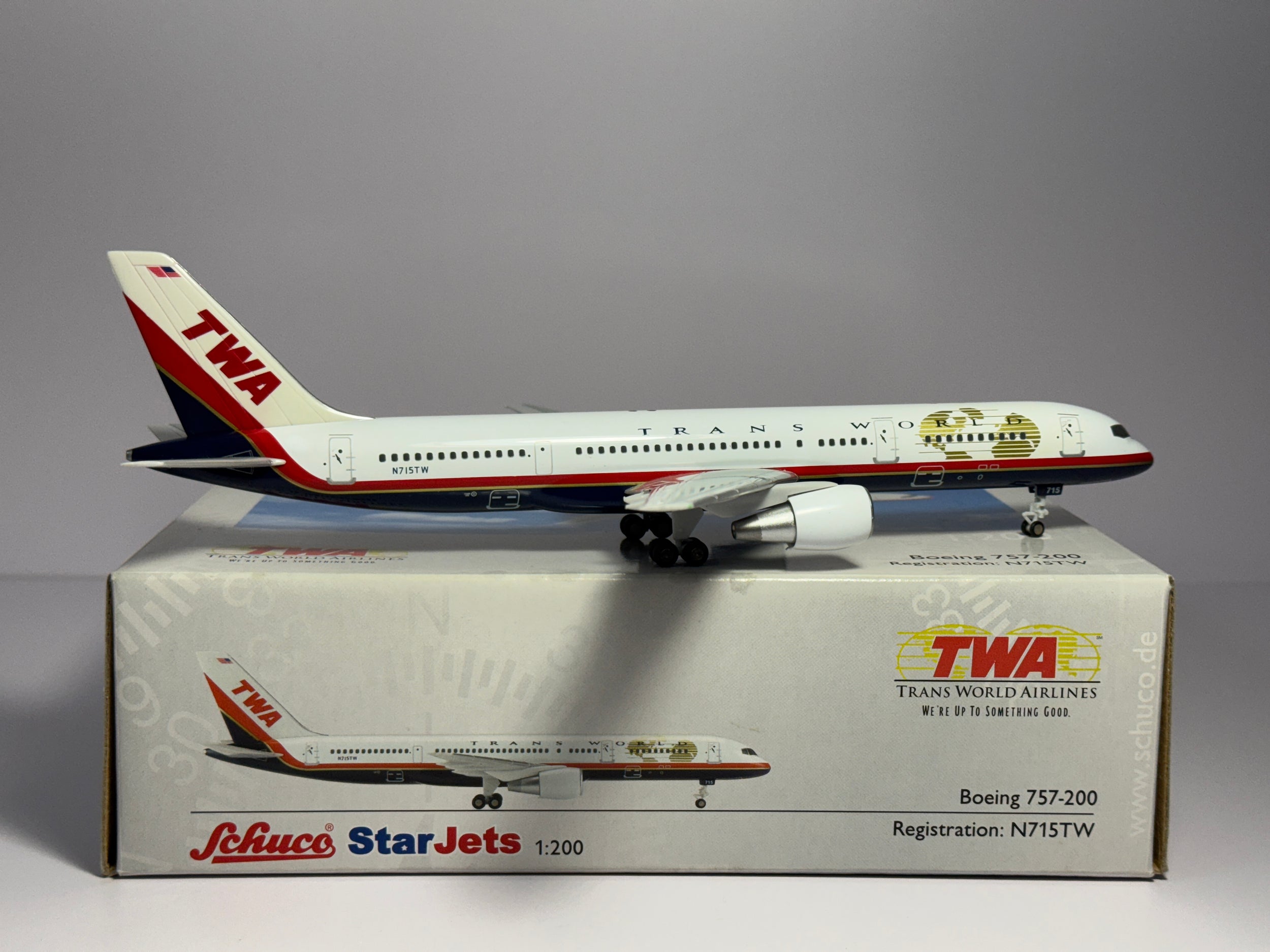 Star Jets 1:200 TWA Trans World Boeing 757-200 N715TW last scheme DJTWA021
