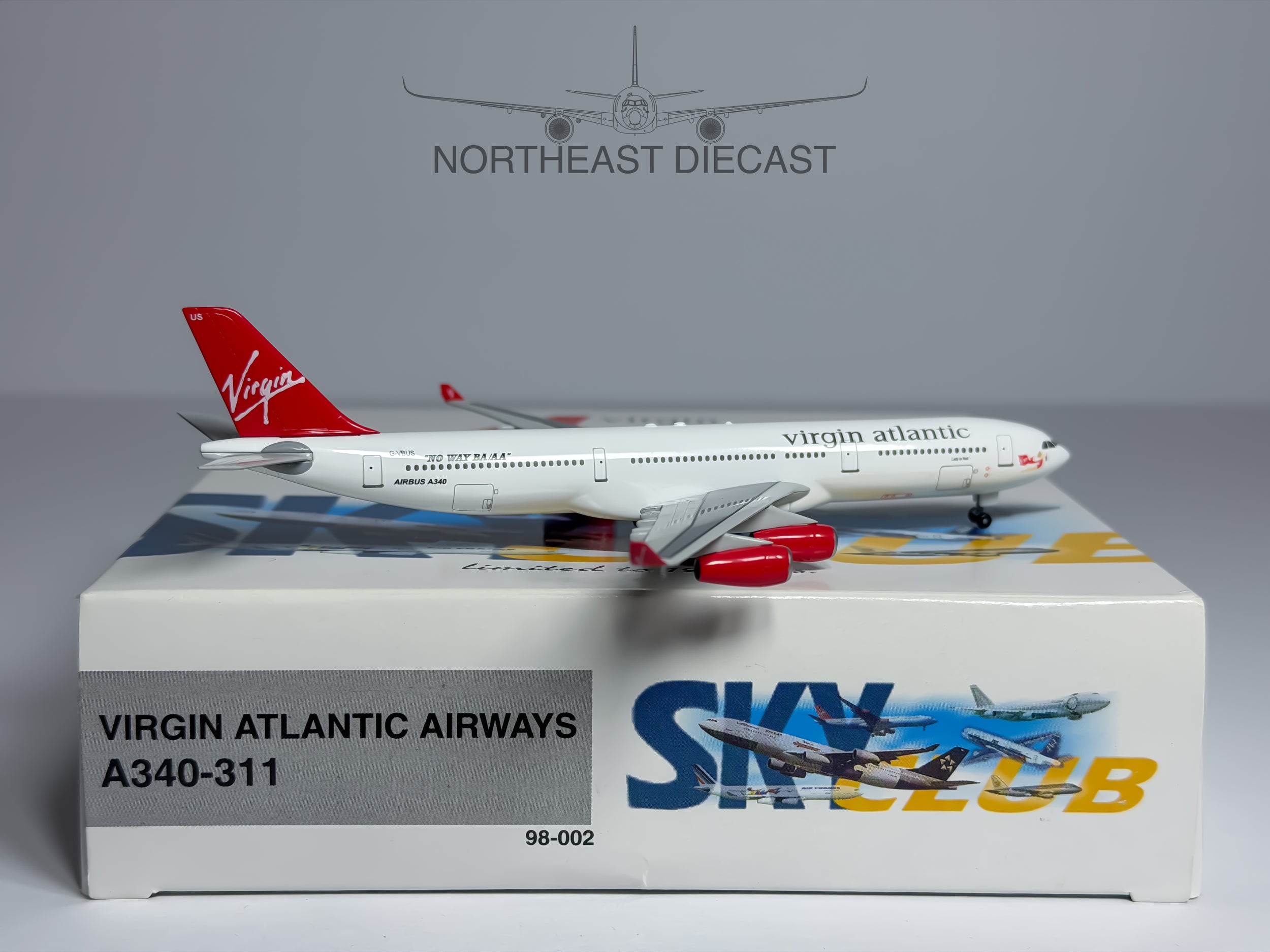 Virgin Atlantic Airbus A340-300 1:400 Dragon Wings G-VBUS (DW98-002)