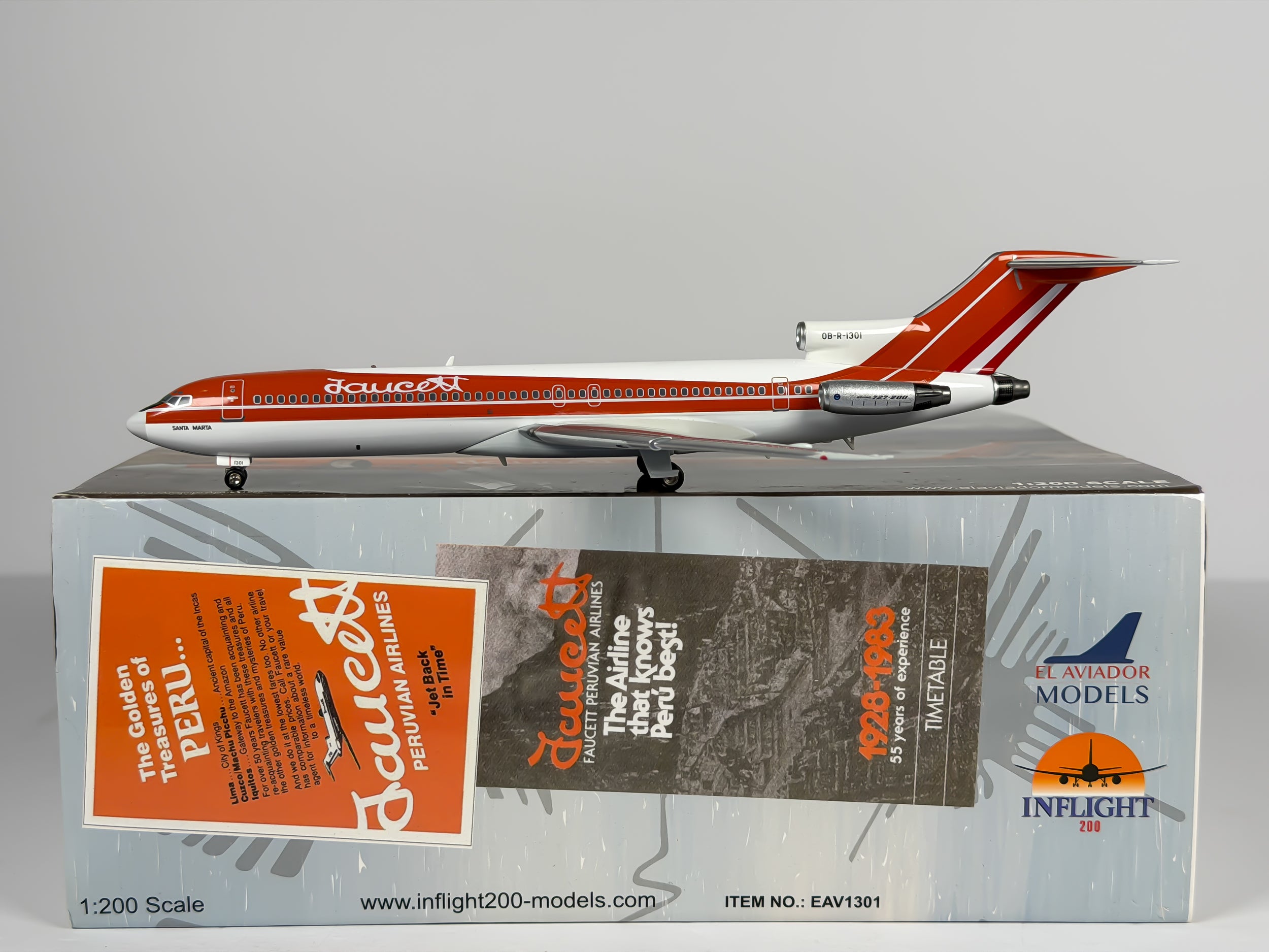 Faucett Peru Boeing 727-200 1:200 Inflight200 OB-R-1301 (EAV1301)