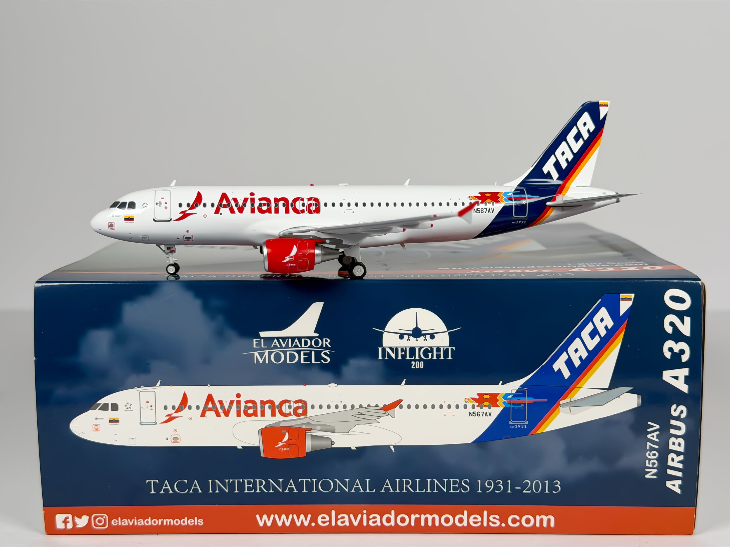 Avianca Colombia Airbus A320 1:200 Aeroclassics N567AV (EAV567)