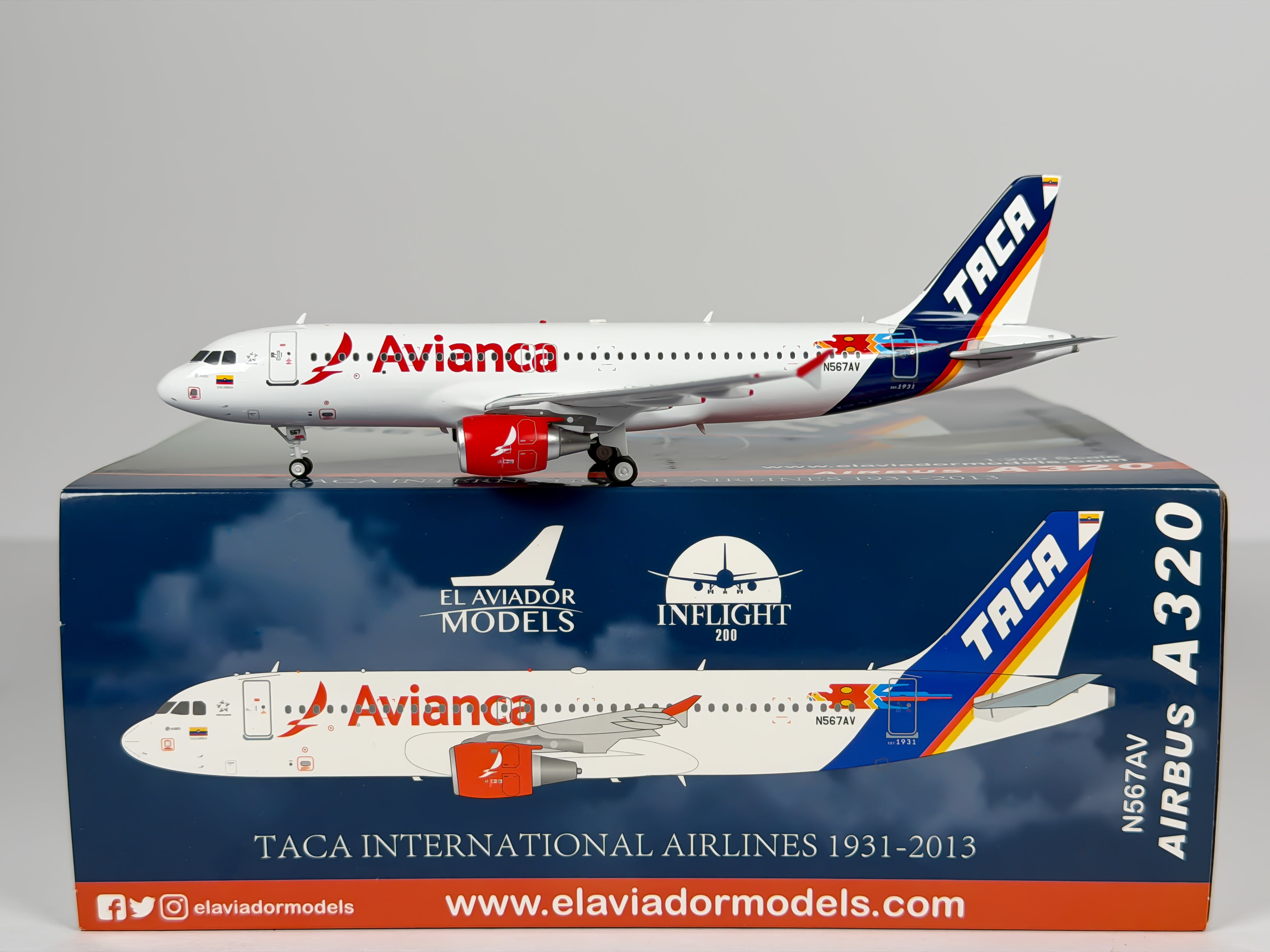 Avianca Colombia Airbus A320 1:200 Aeroclassics N567AV (EAV567)