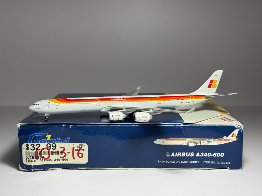Gemini Jets 1:400 Iberia Airbus A340-600 EC-JPU 1980s colors GJIBE430