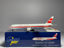 Gemini Jets 1:400 TWA Boeing 767-300 EI-CAL Double Stripes GJTWA470