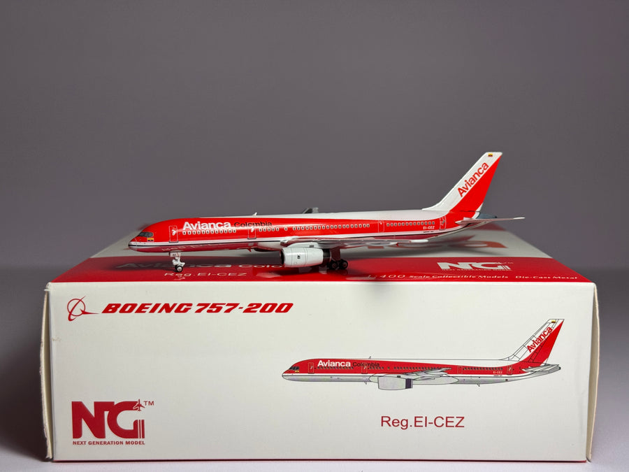 NG Models 1:400 Avianca Colombia Boeing 757-200 EI-CEZ 1990s colors NG53086
