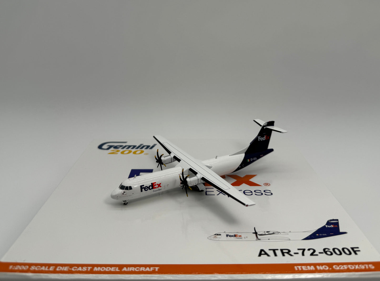 Gemini Jets 1:200 FedEx ATR-72-600F EI-GUL Current Colors G2FDX975