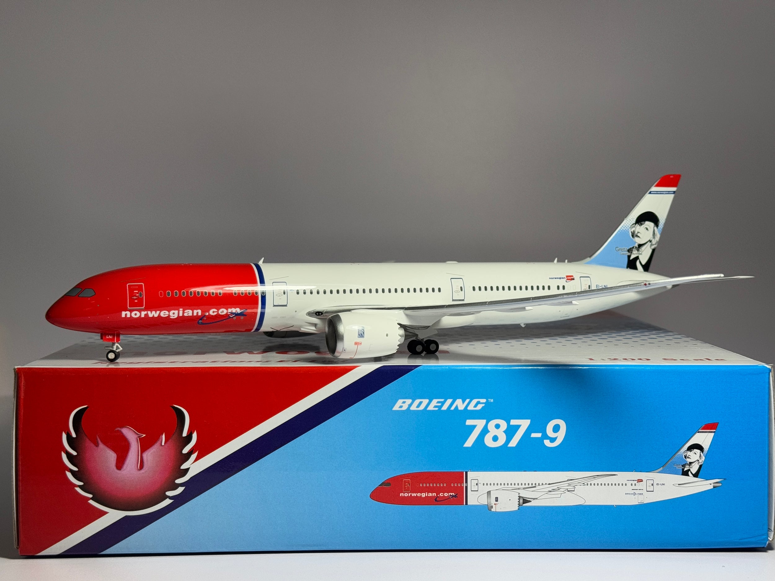 Phoenix Models 1:200 Norwegian Boeing 787-9 EI-LNI "Greta Garbo" PH2NOWXXX
