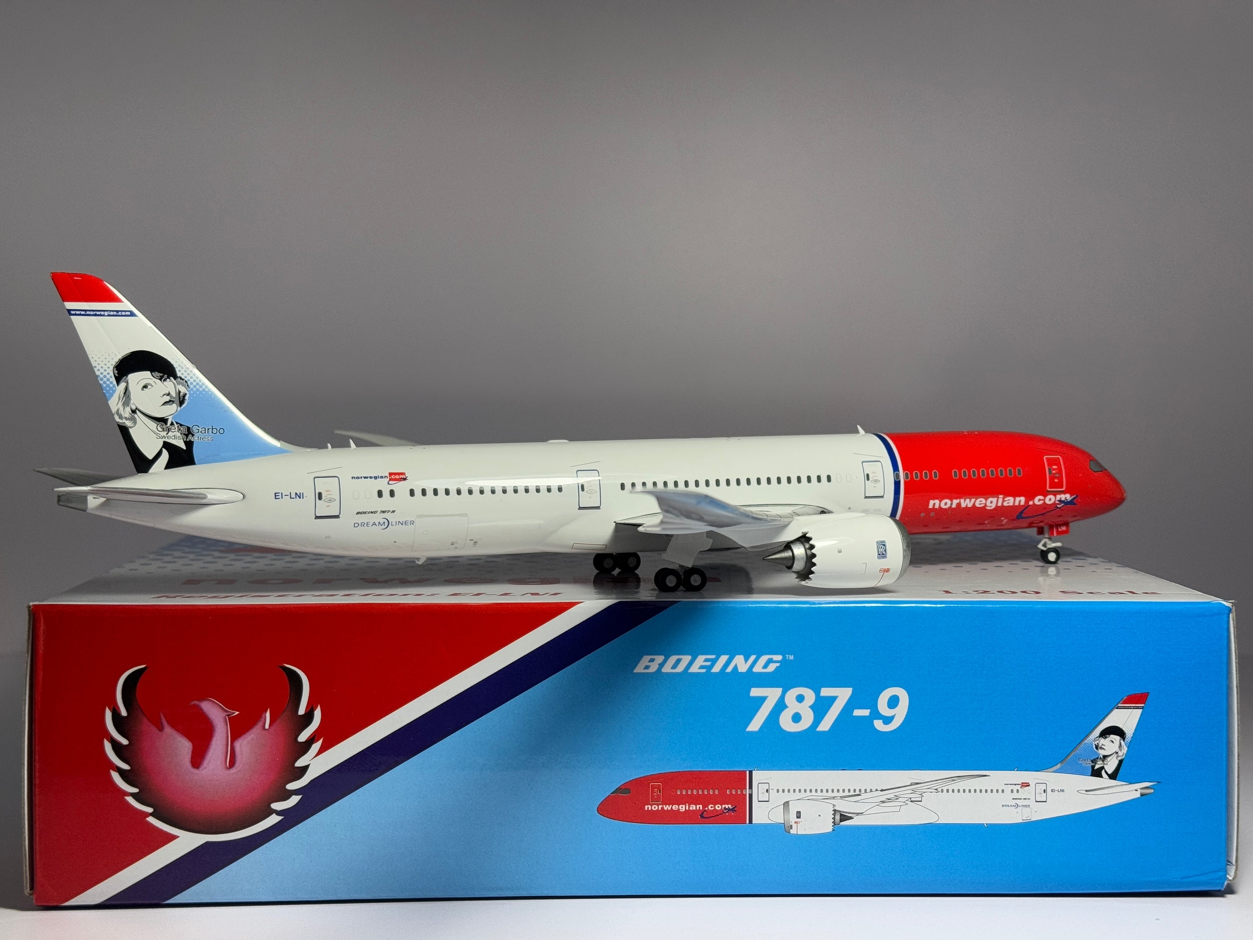 Phoenix Models 1:200 Norwegian Boeing 787-9 EI-LNI "Greta Garbo" PH2NOWXXX