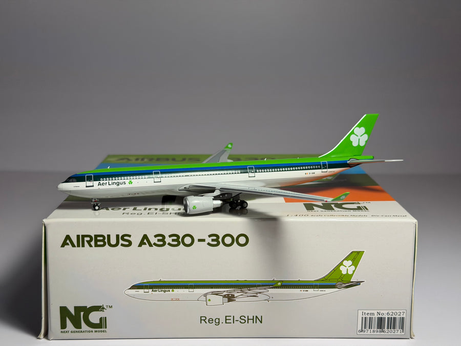 NG Models 1:400 Aer Lingus Airbus A330-300 EI-SHN 1980s colors 62027