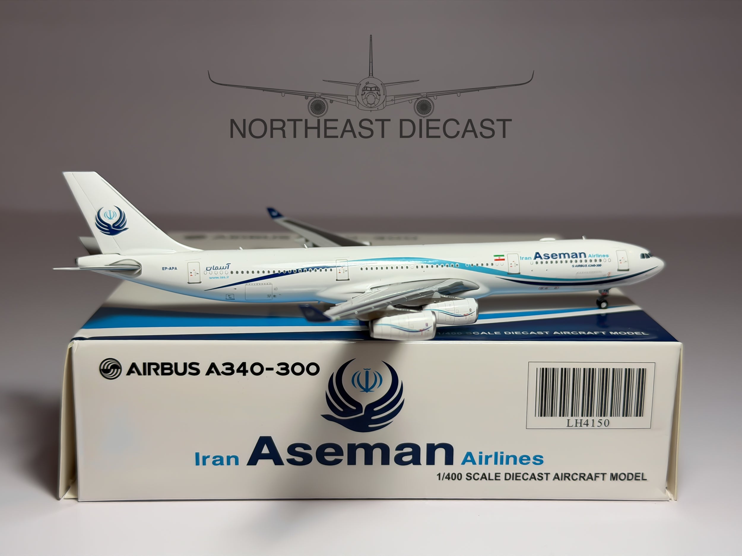 Iran Aseman Airlines Airbus A340-300 1:400 JC Wings EP-APA (LH4150)