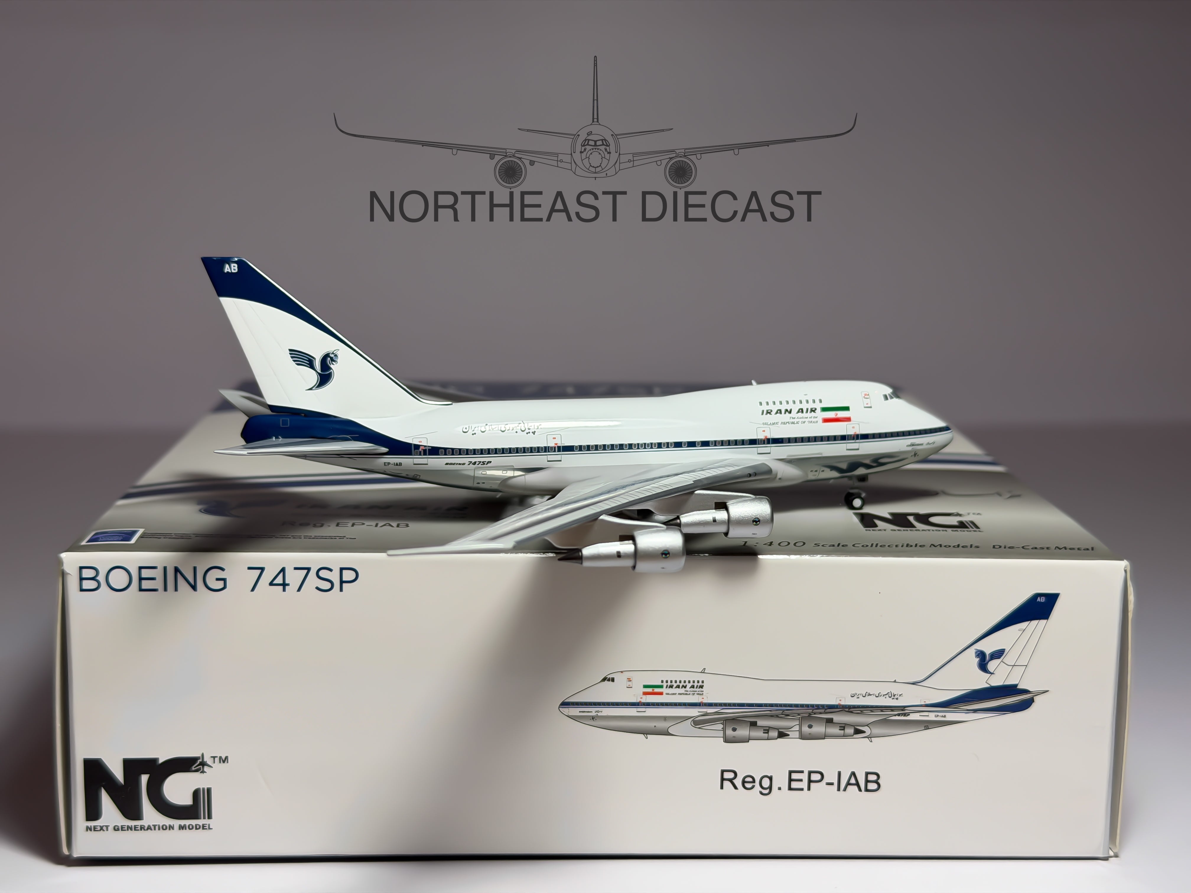 Iran Air Boeing 747SP 1:400 NG Models EP-IAB (NG07002)