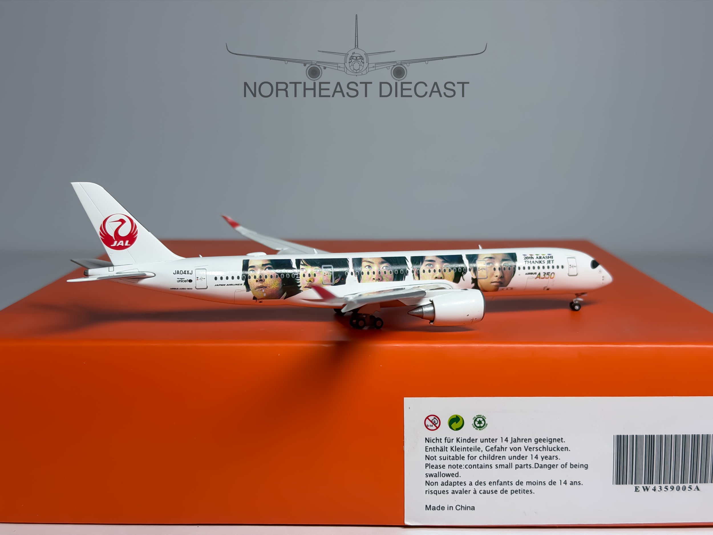 Japan Airlines Airbus A350-900 1:400 JC Wings JA04XJ (EWR359005A)