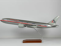 1:100 American Airlines Boeing 777-200 - Eagle - Bare Metal | Executive Model