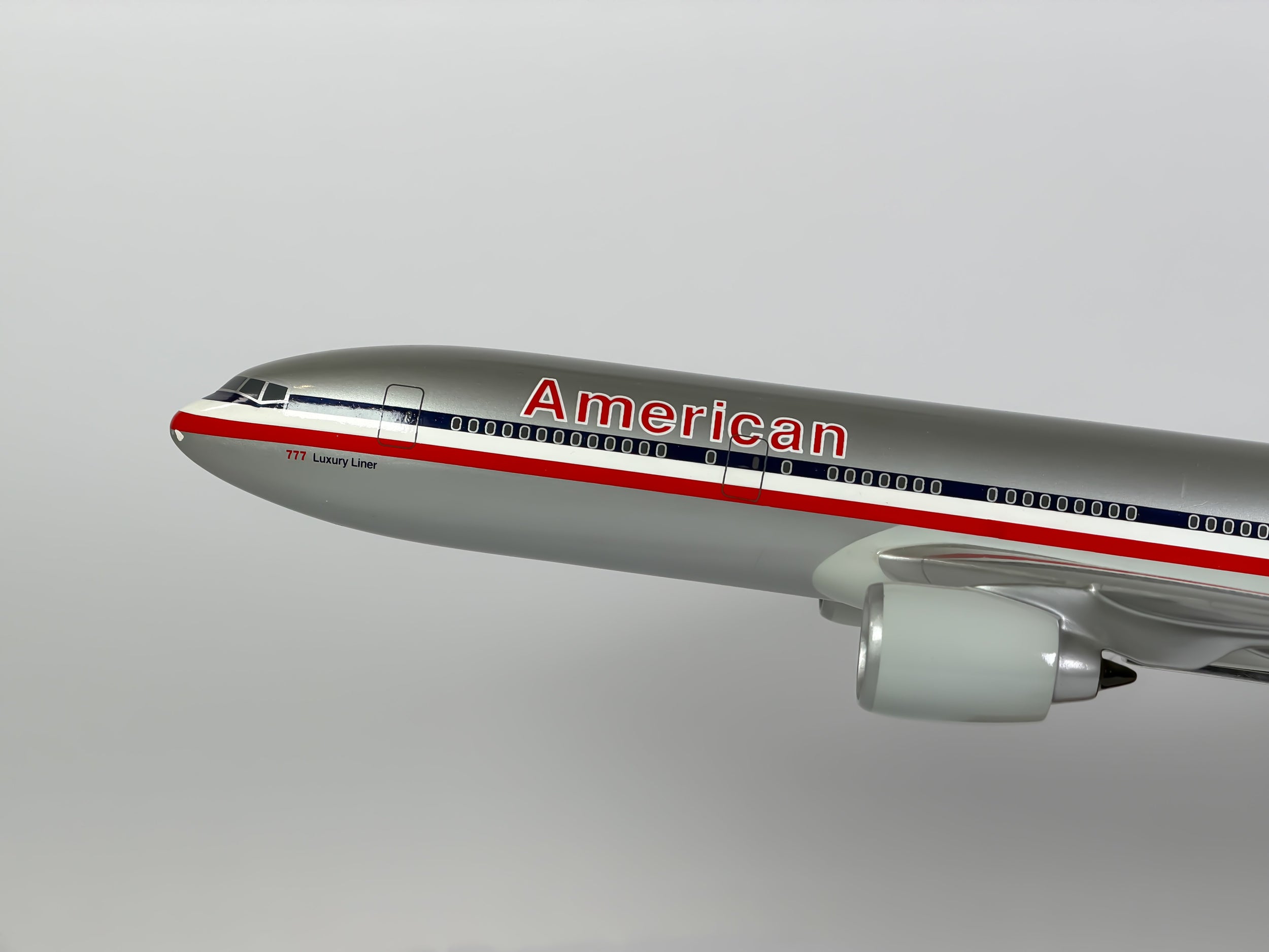 1:100 American Airlines Boeing 777-200 - Eagle - Bare Metal | Executive Model