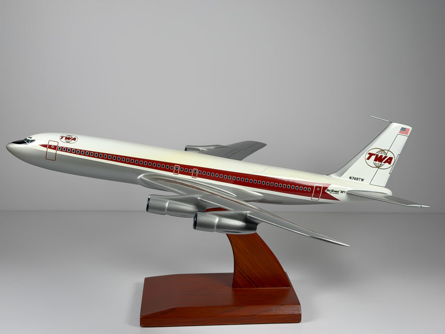 1:100 Trans World Airlines (TWA) Boeing 707-300 (N748TW) - Dual Globes | Executive Model