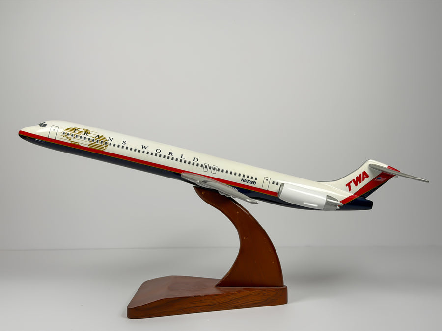 1:100 Trans World Airlines (TWA) McDonnell Douglas MD-80 (N9302B) - Globe | Executive Model