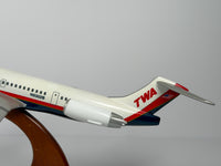1:100 Trans World Airlines (TWA) McDonnell Douglas MD-80 (N9302B) - Globe | Executive Model