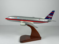 1:100 USAir Boeing 737-300 - Red/Blue | Executive Model