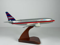 1:100 USAir Boeing 737-300 - Red/Blue | Executive Model
