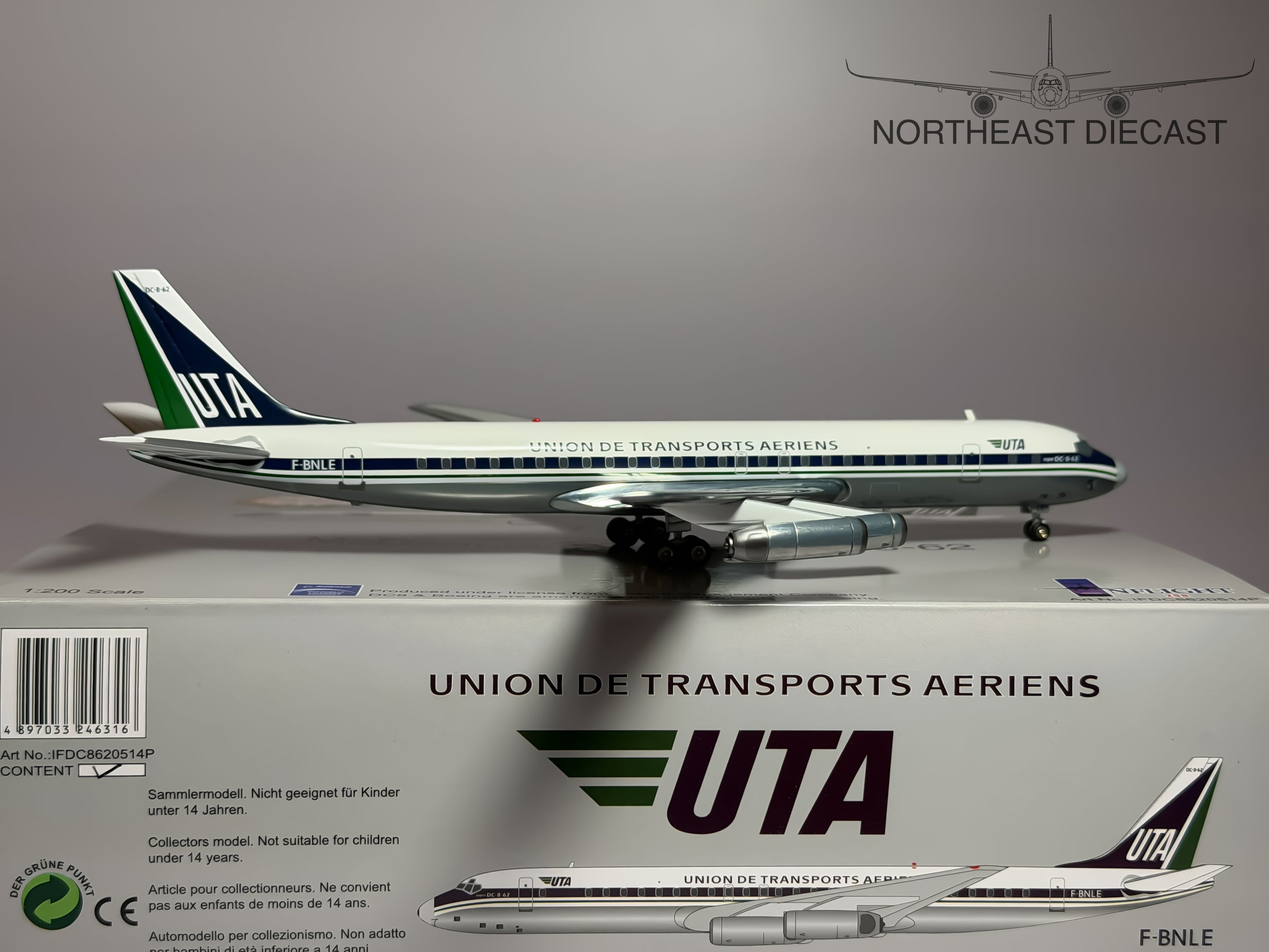 UTA Douglas DC-8-62 1:200 Inflight200 F-BNLE (IFDC8620514P)