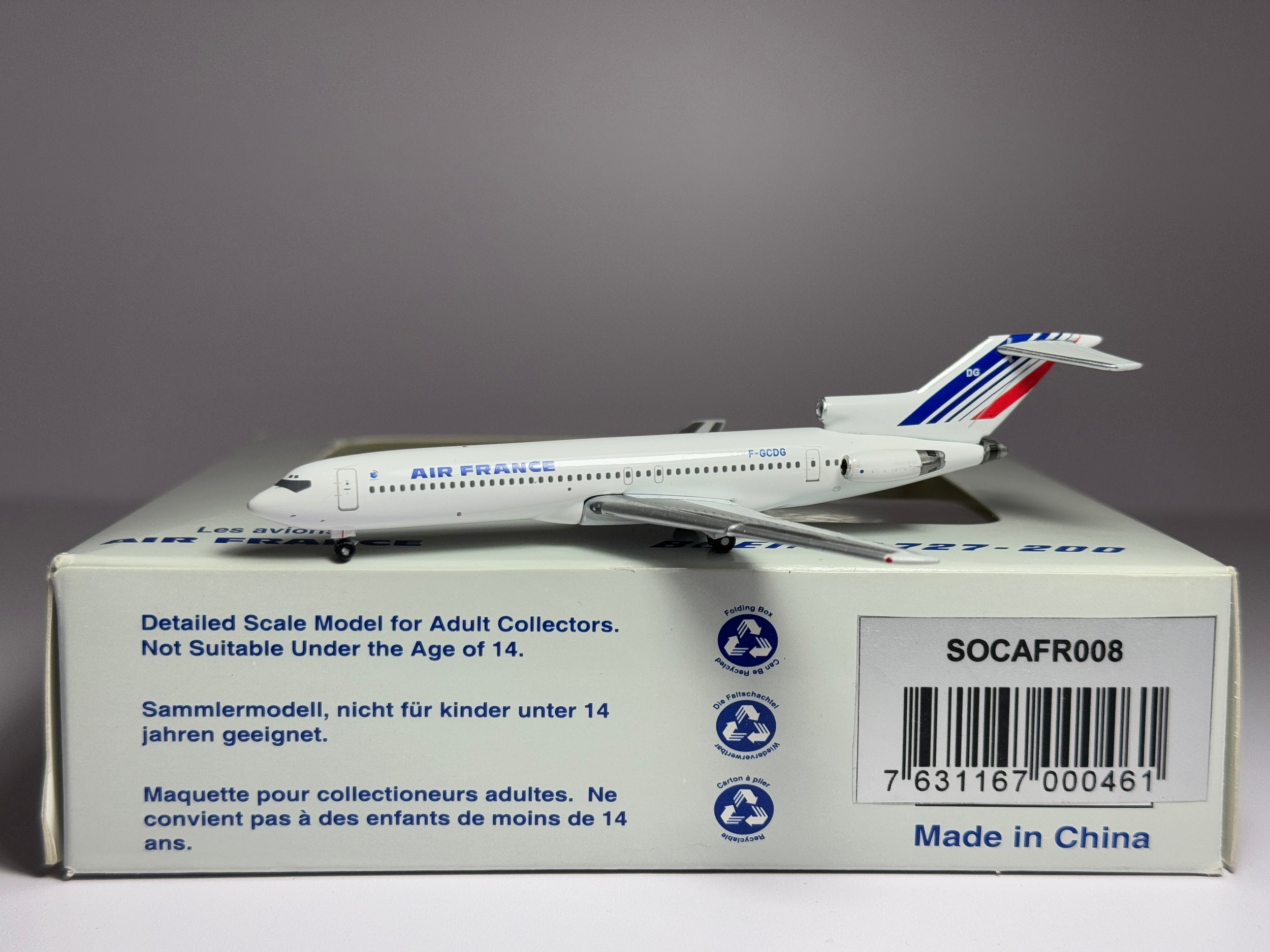 Gemini Jets 1:400 Air France Boeing 727-200 F-GCDG Socatec Exclusive SOCAFR008