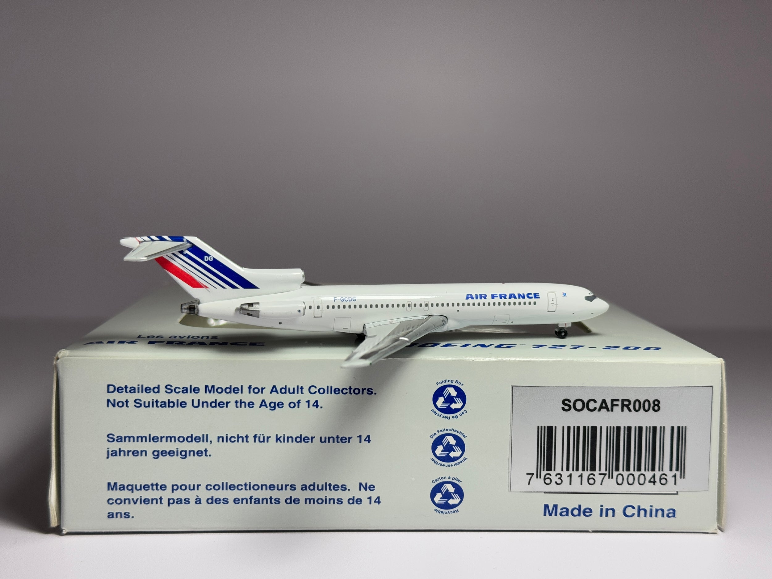 Gemini Jets 1:400 Air France Boeing 727-200 F-GCDG Socatec Exclusive SOCAFR008