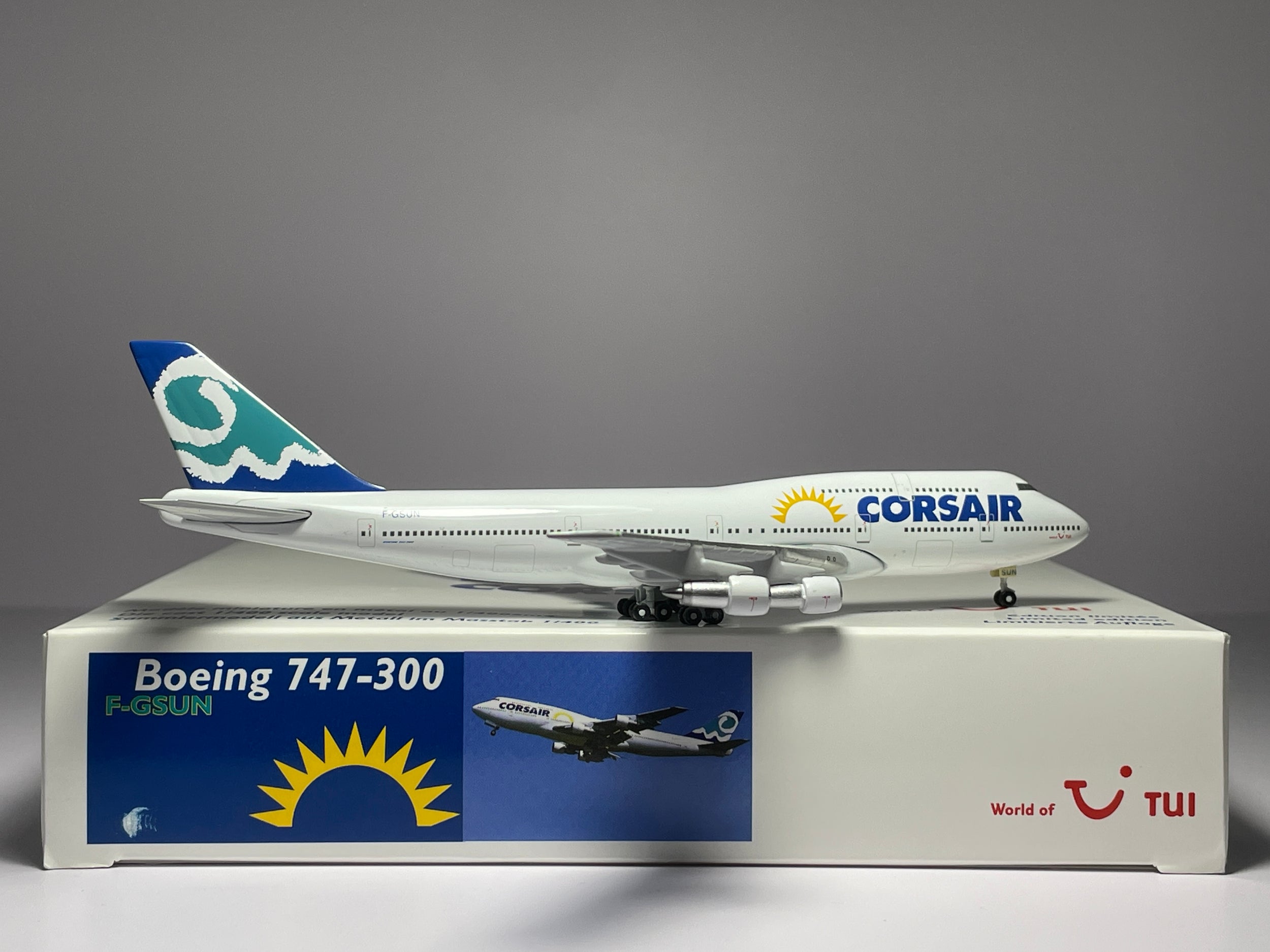 Gemini Jets 1:400 Corsair Boeing 747-300 F-GSUN Sun GJCRL347